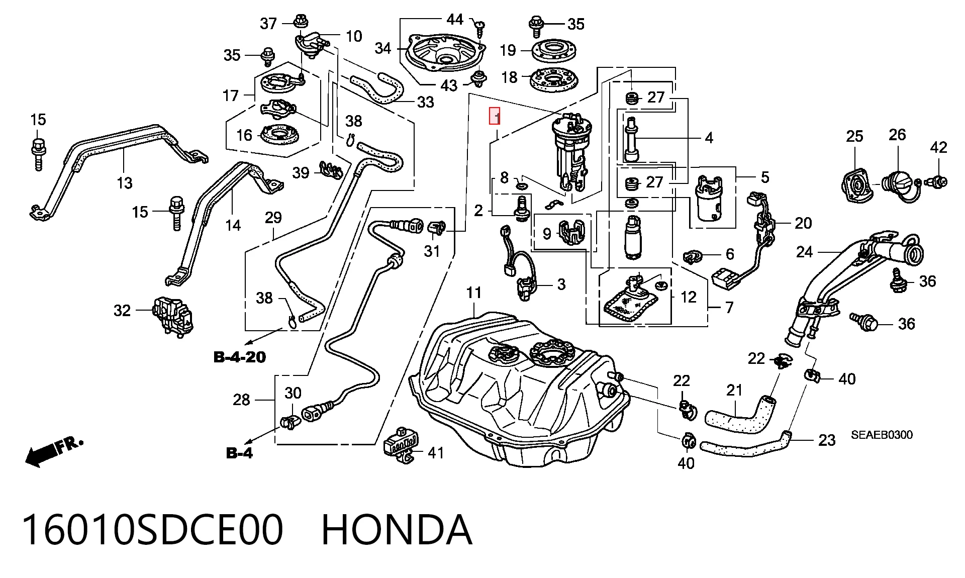 Compre Módulo de bomba de combustível com sensor do nível de combustível Honda Accord 7