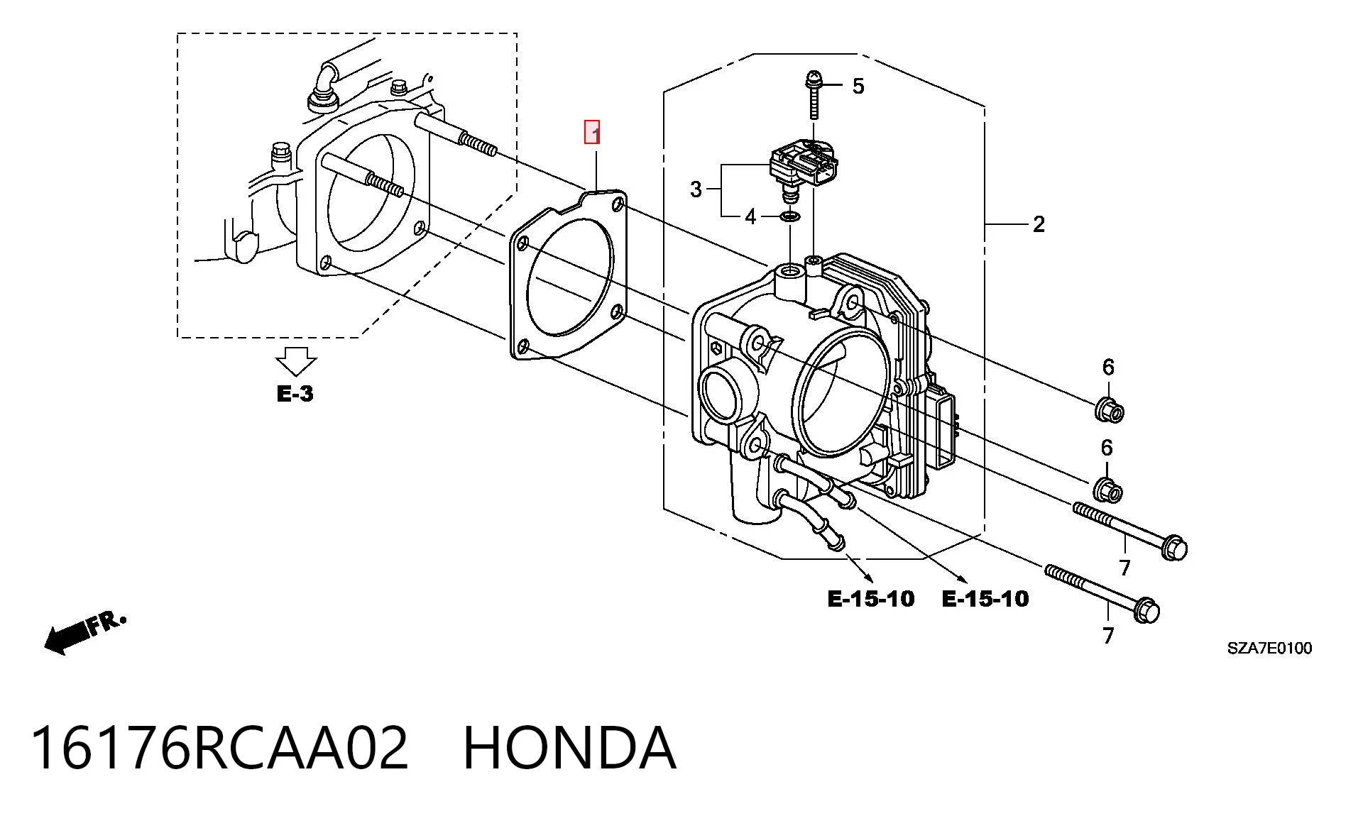 Vedante da válvula de borboleta Honda Accord VIII CU ao melhor preço