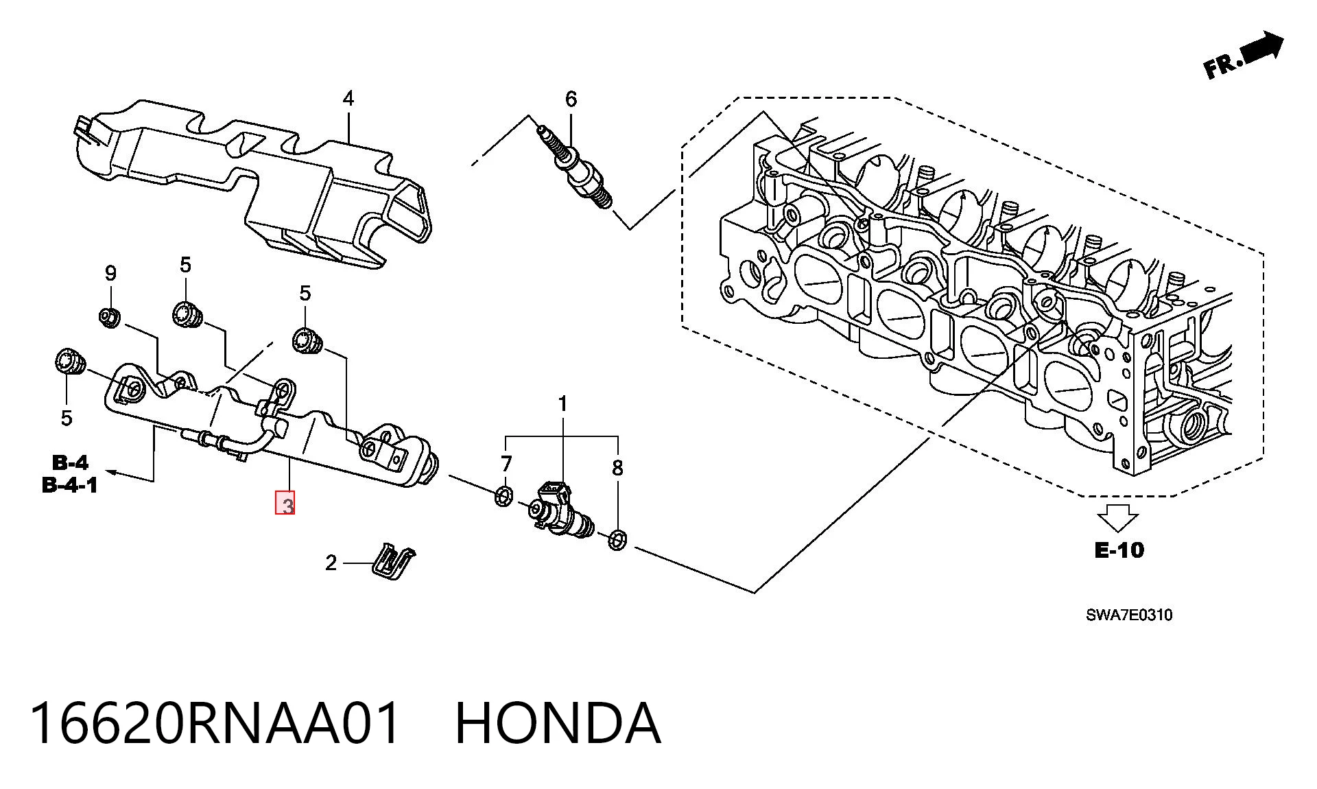 16620RNAA01 Honda