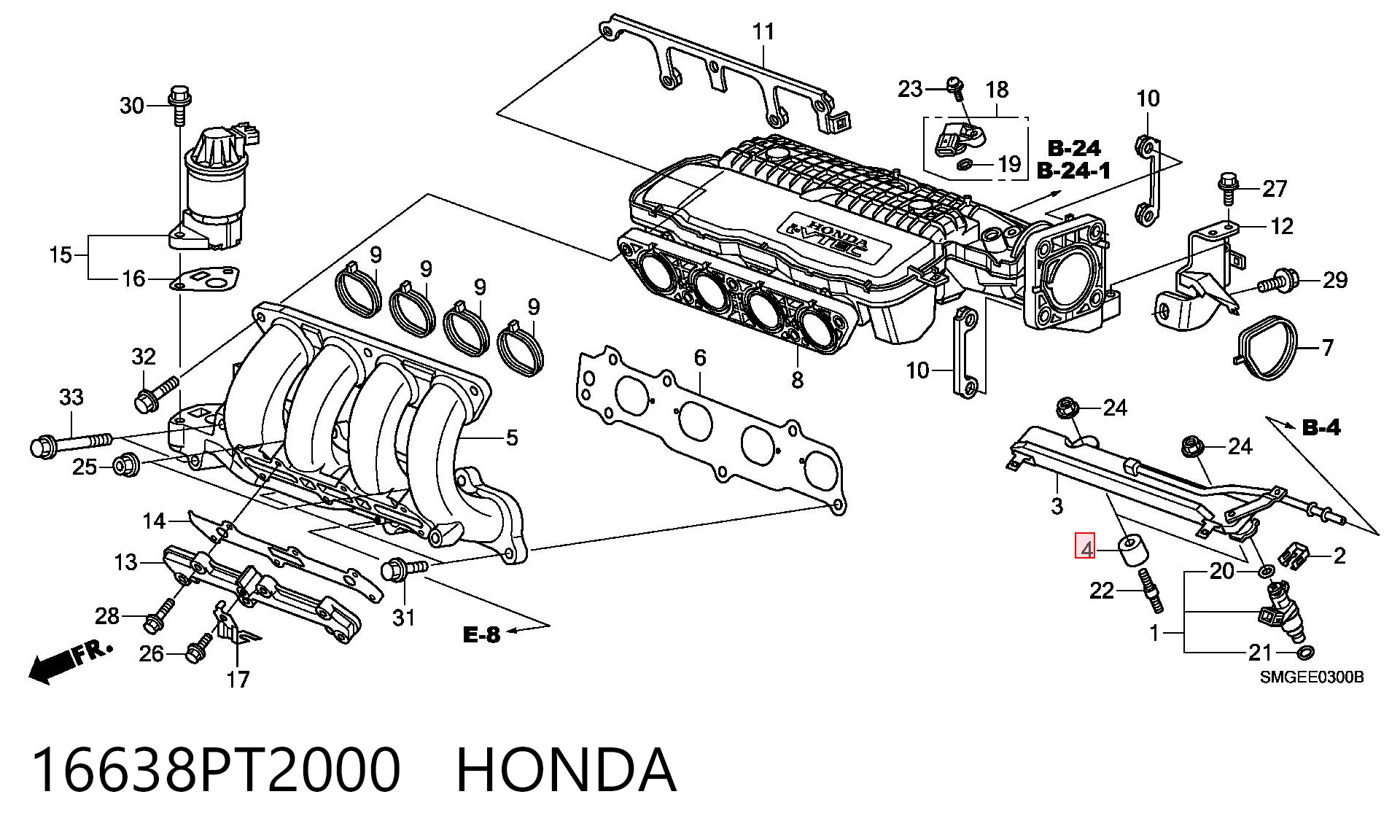 16638PT2000 Honda