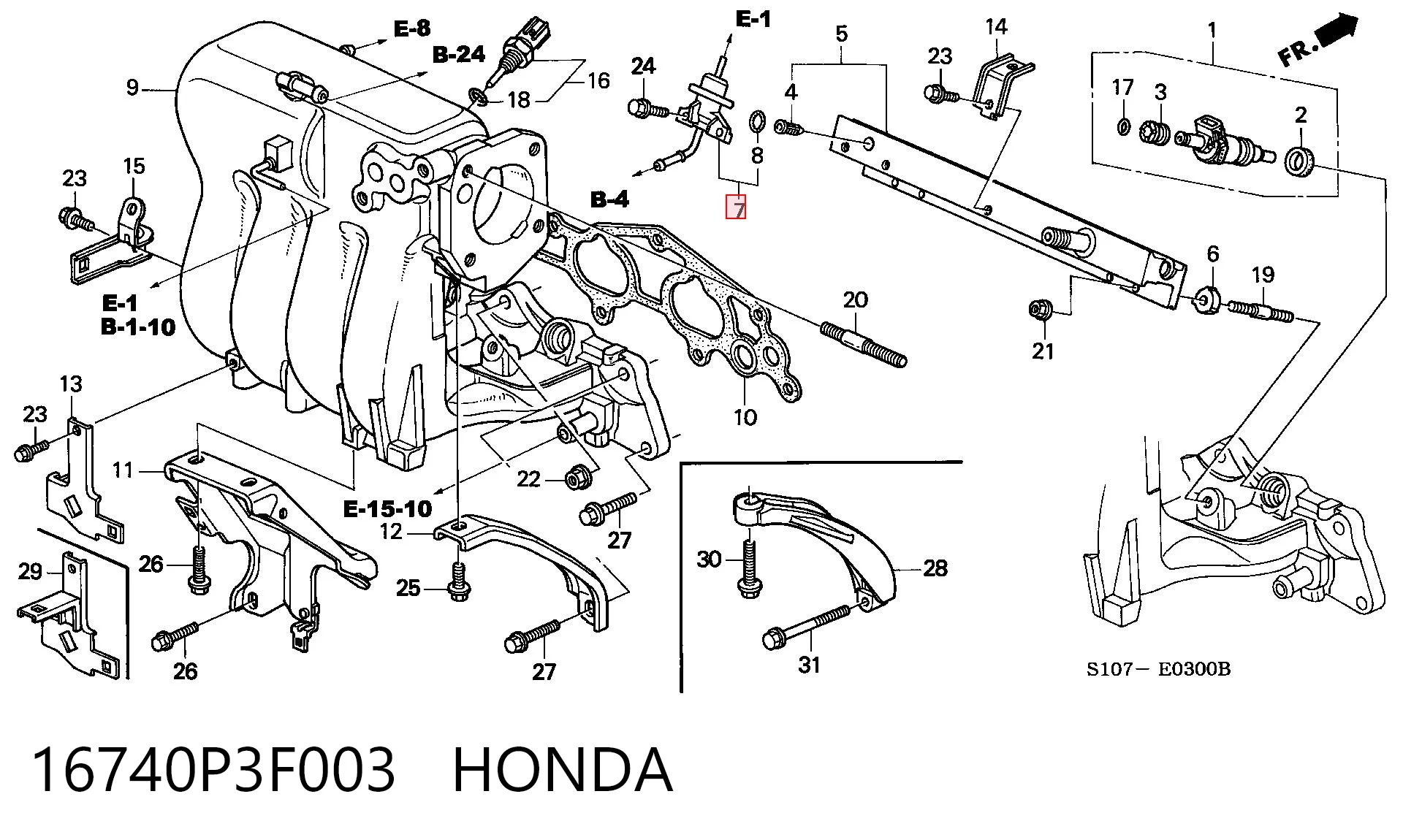 16740P3F003 Honda 