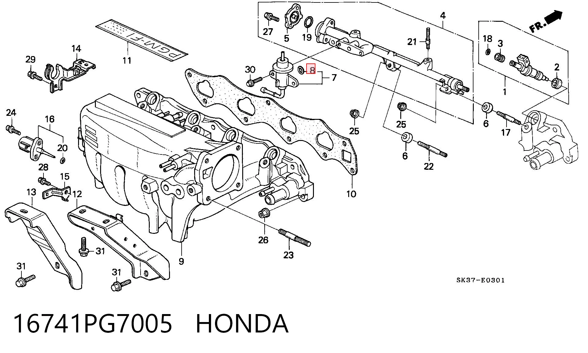 16741PG7005 Honda 
