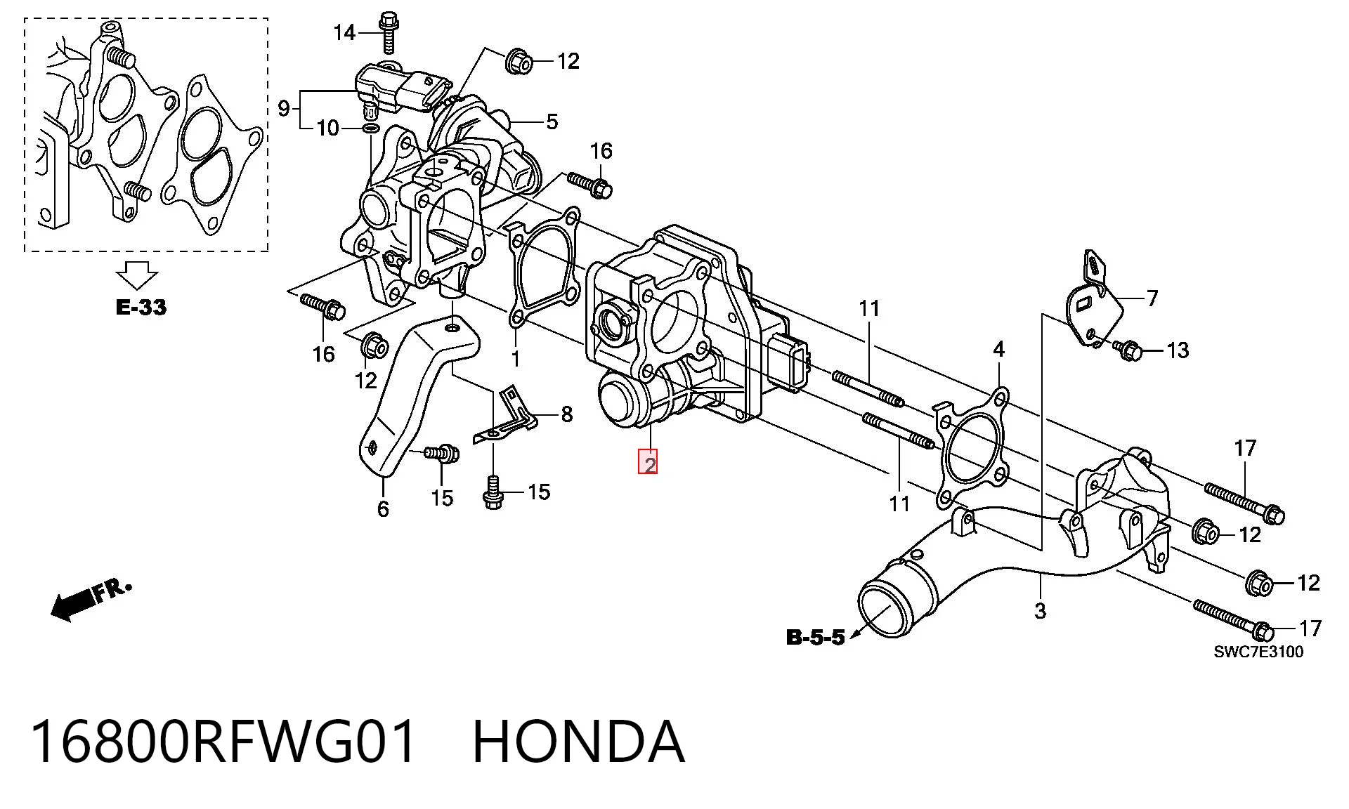 Válvula de borboleta montada Honda Accord VIII CW ao melhor preço