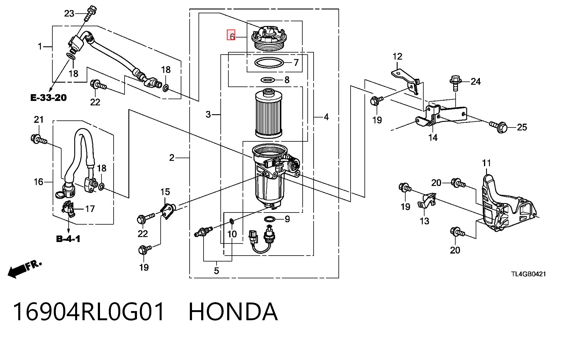 16904RL0G01 Honda