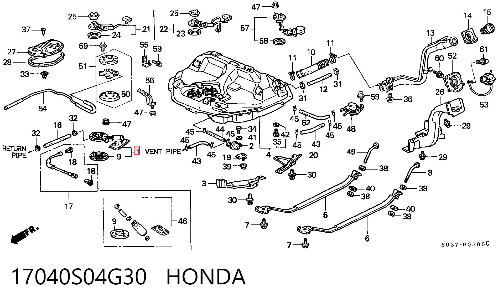 Compre Bomba de combustível elétrica submersível Honda Civic 6