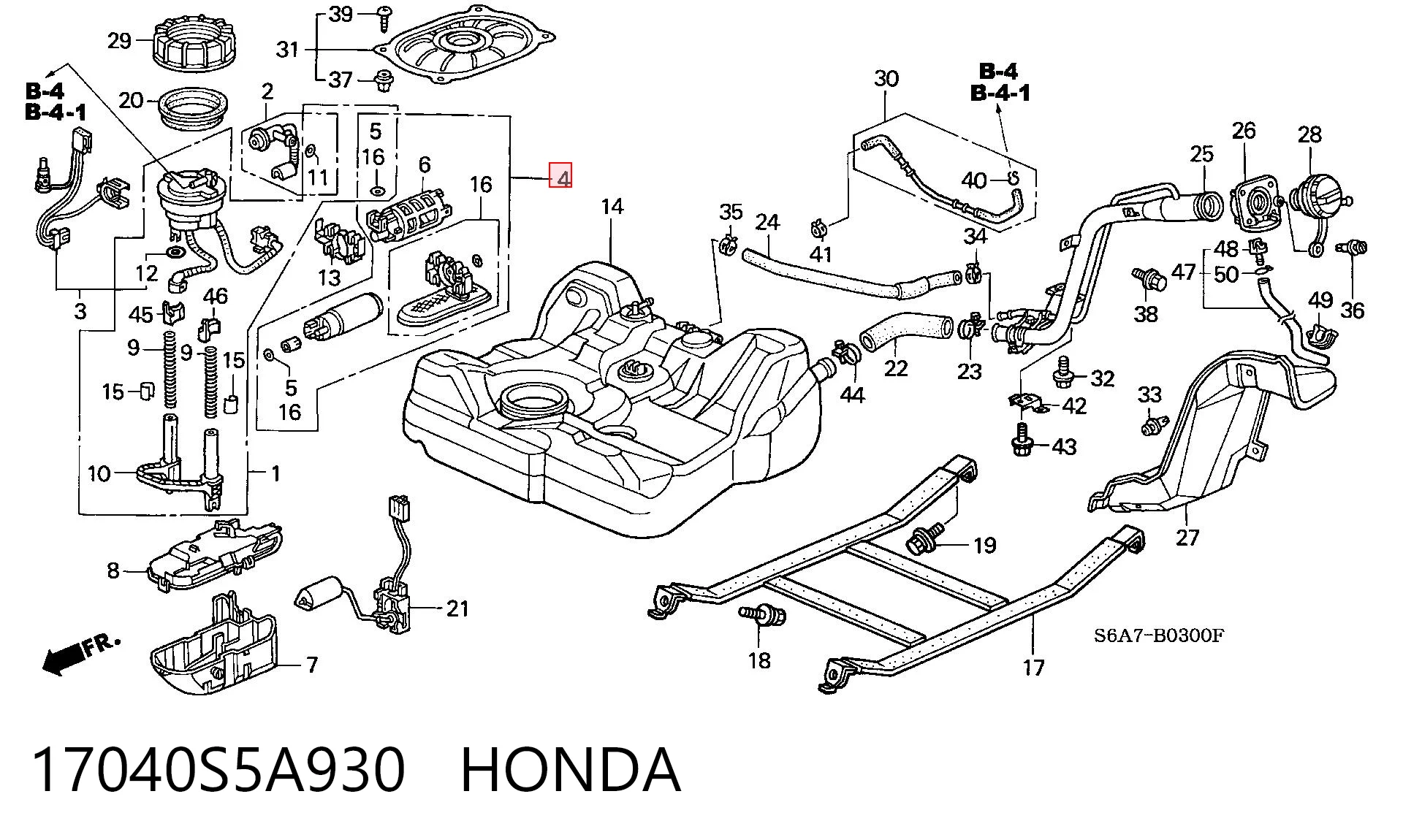 Módulo de bomba de combustível com sensor do nível de combustível Honda Civic VII EM