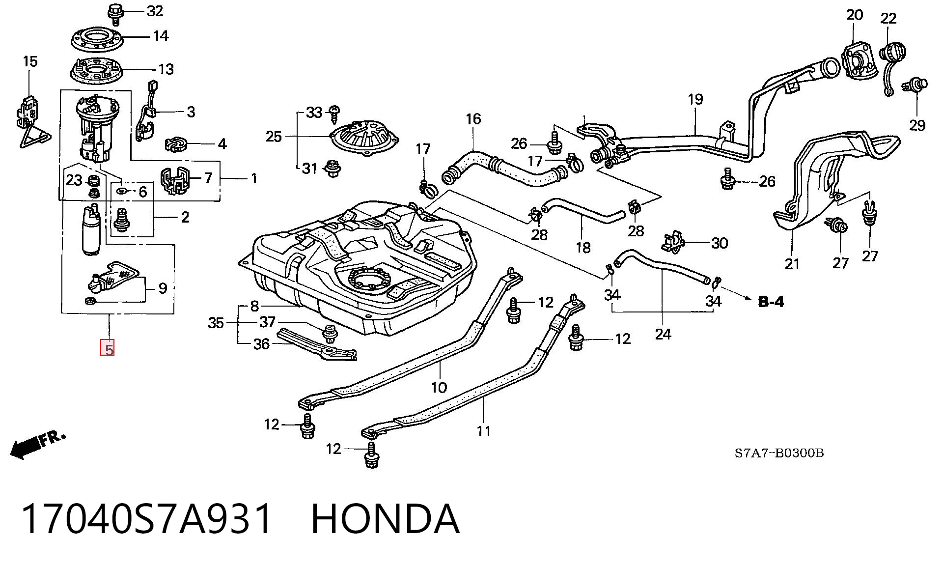 Compre 170425M011 Nissan/Infiniti Elemento de turbina da bomba de combustível