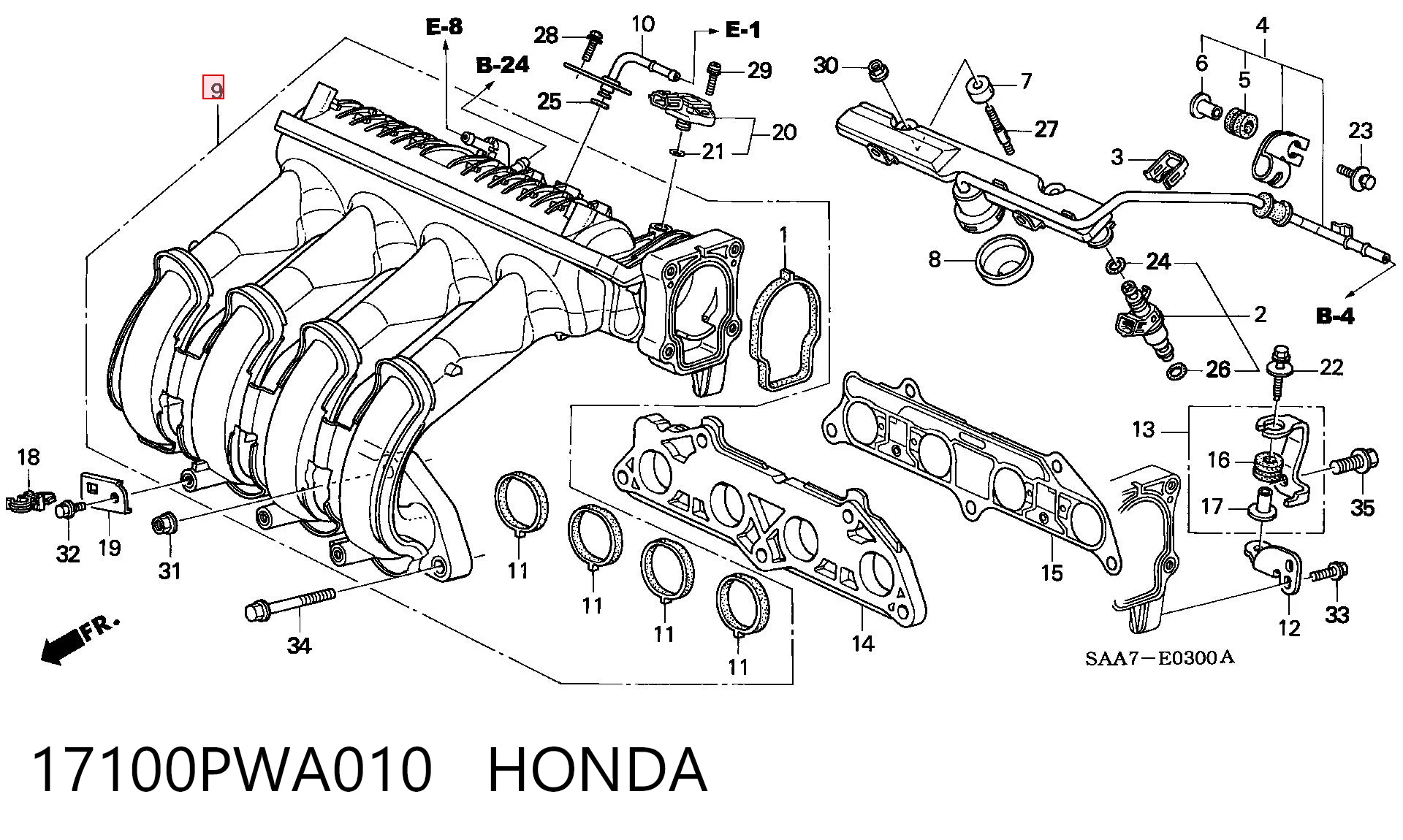 Tubo coletor de admissão Honda Jazz  GD, GE ao melhor preço