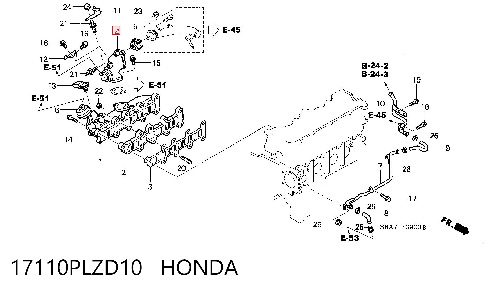 17110PLZD10 Honda