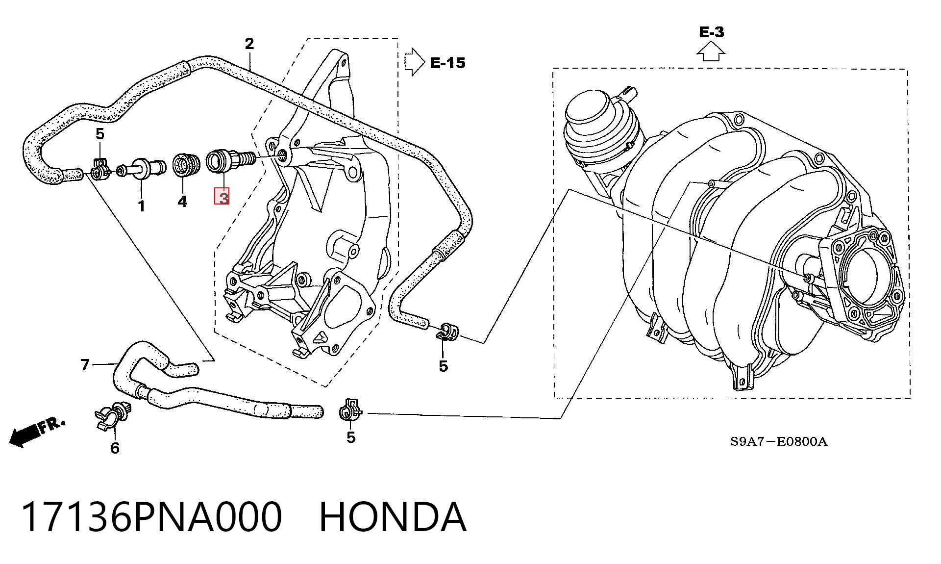 17136PNA000 Honda 