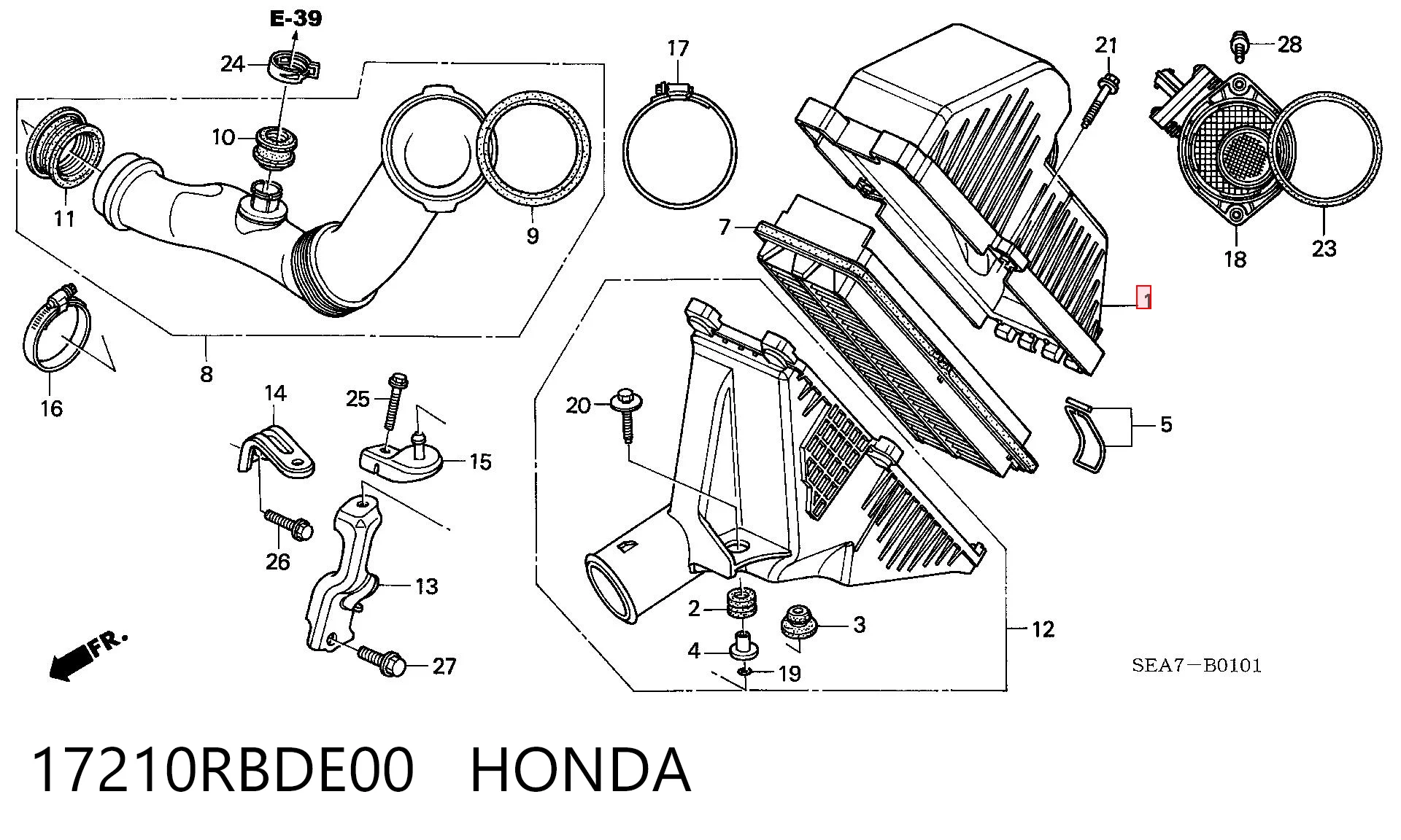 17210RBDE00 Honda