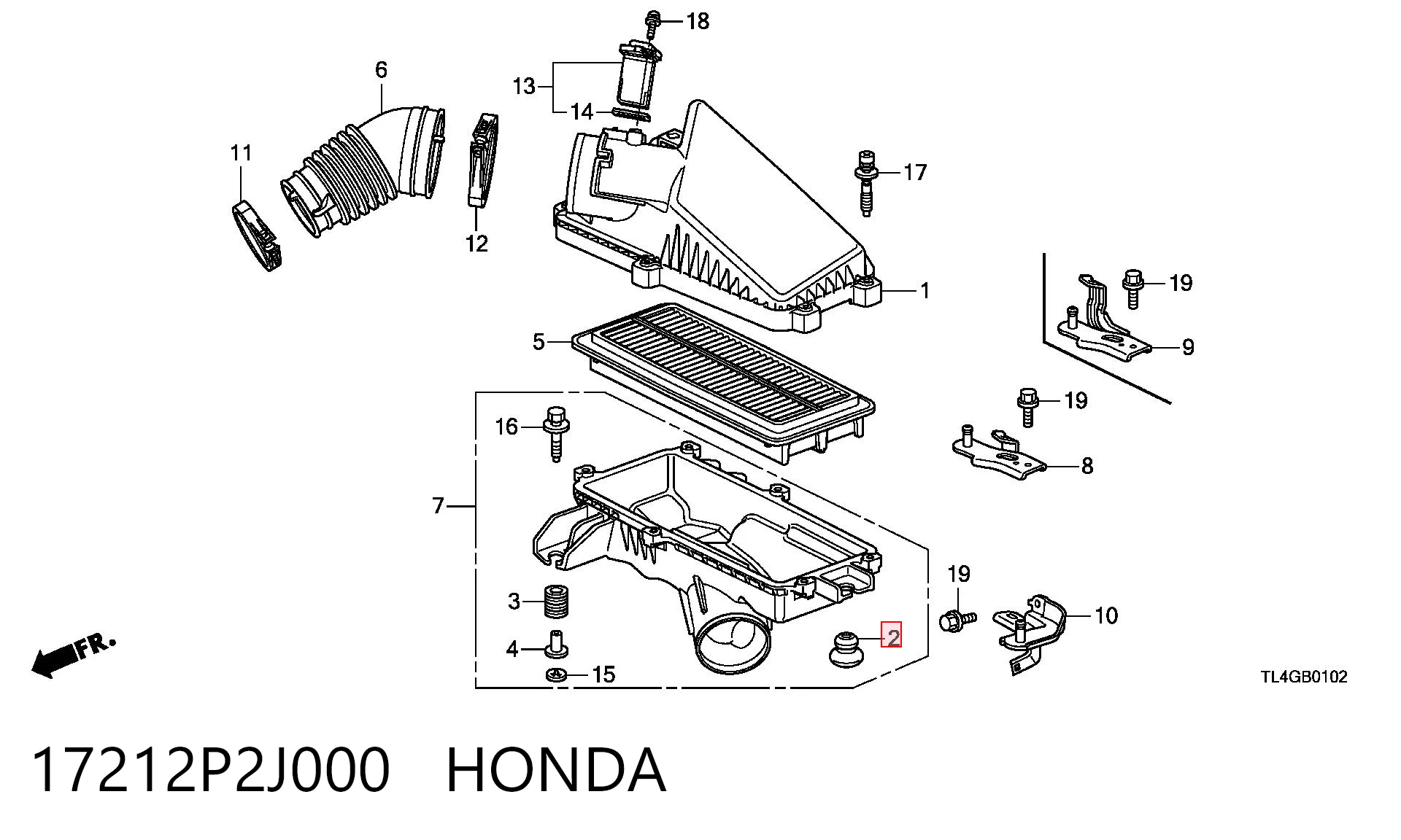17212P2J000 Honda