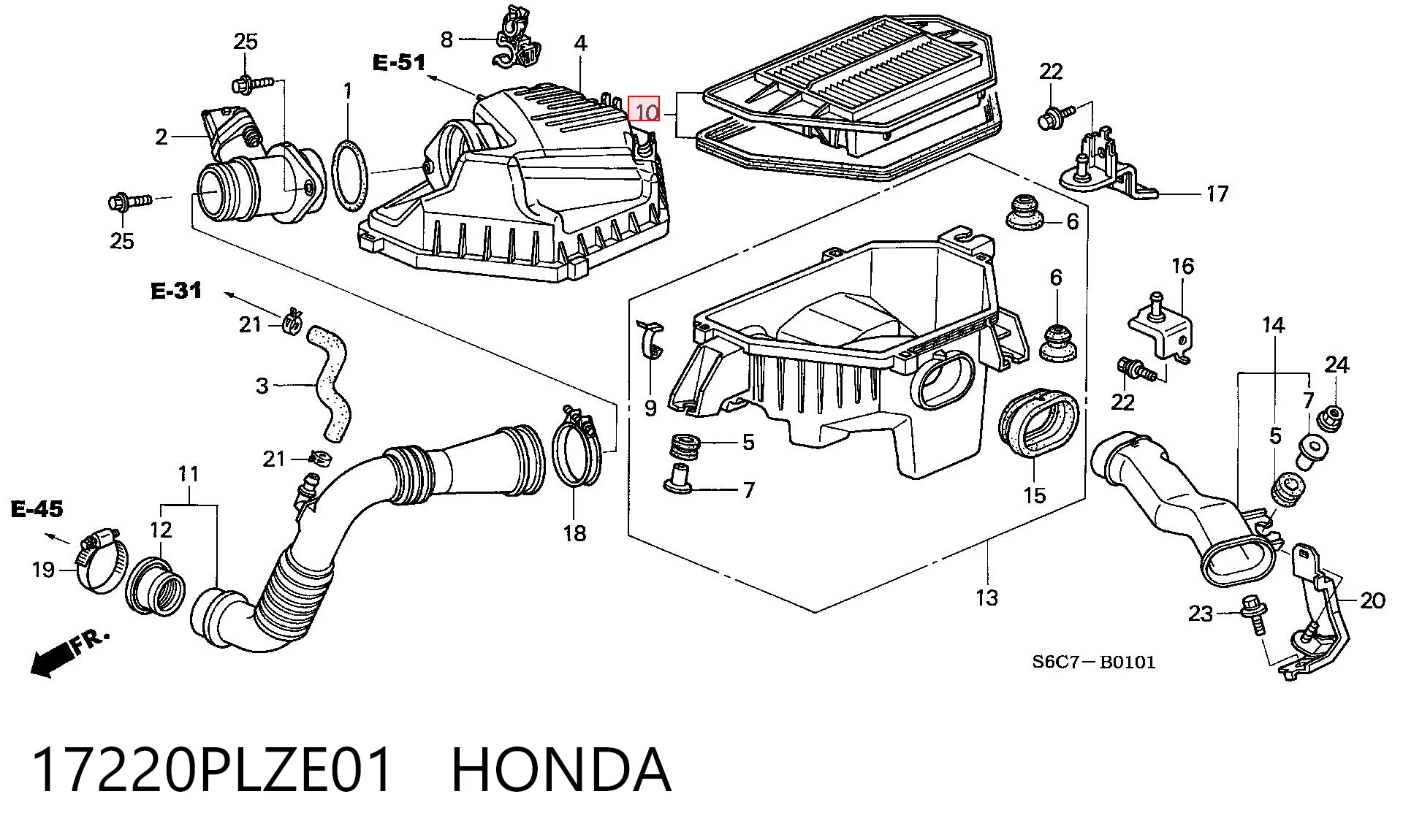 17220PLZE01 Honda