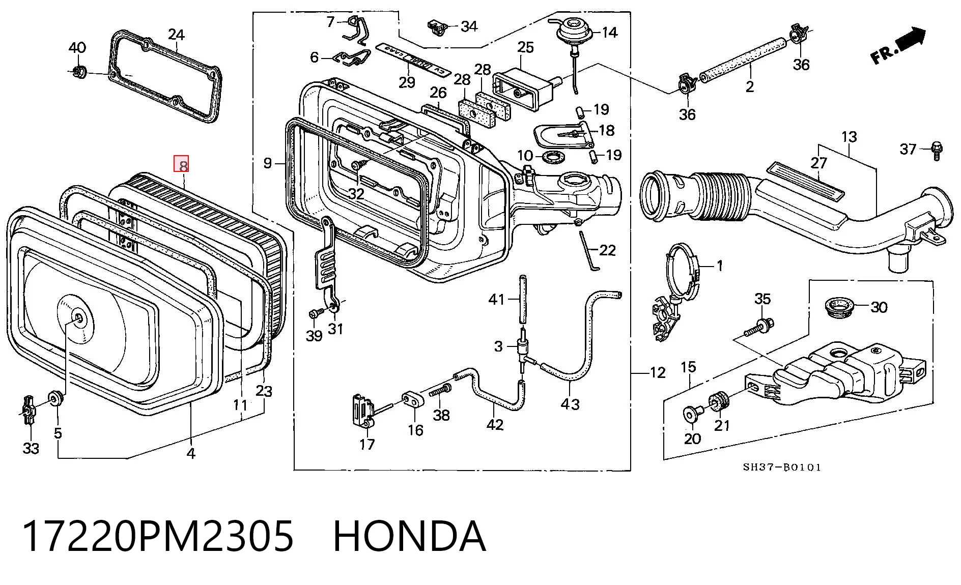 Compre 17220PM4003 Toyota Filtro de ar