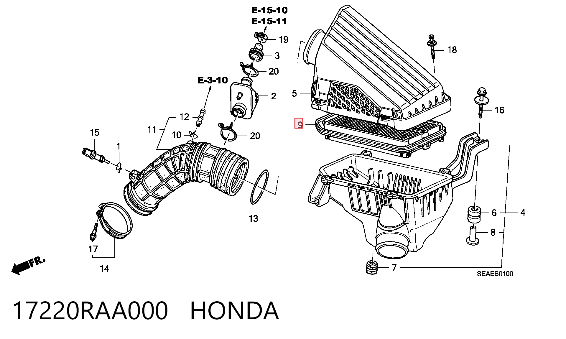 17220RAA000 Honda
