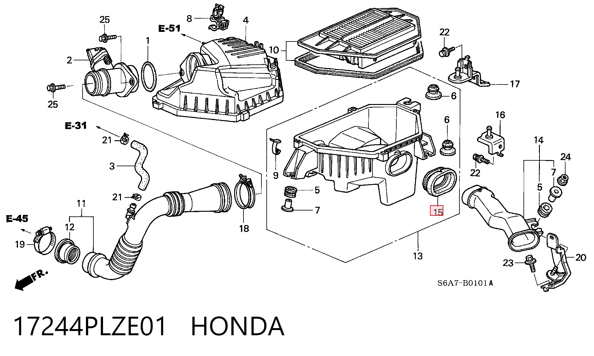 17244PLZE01 Honda