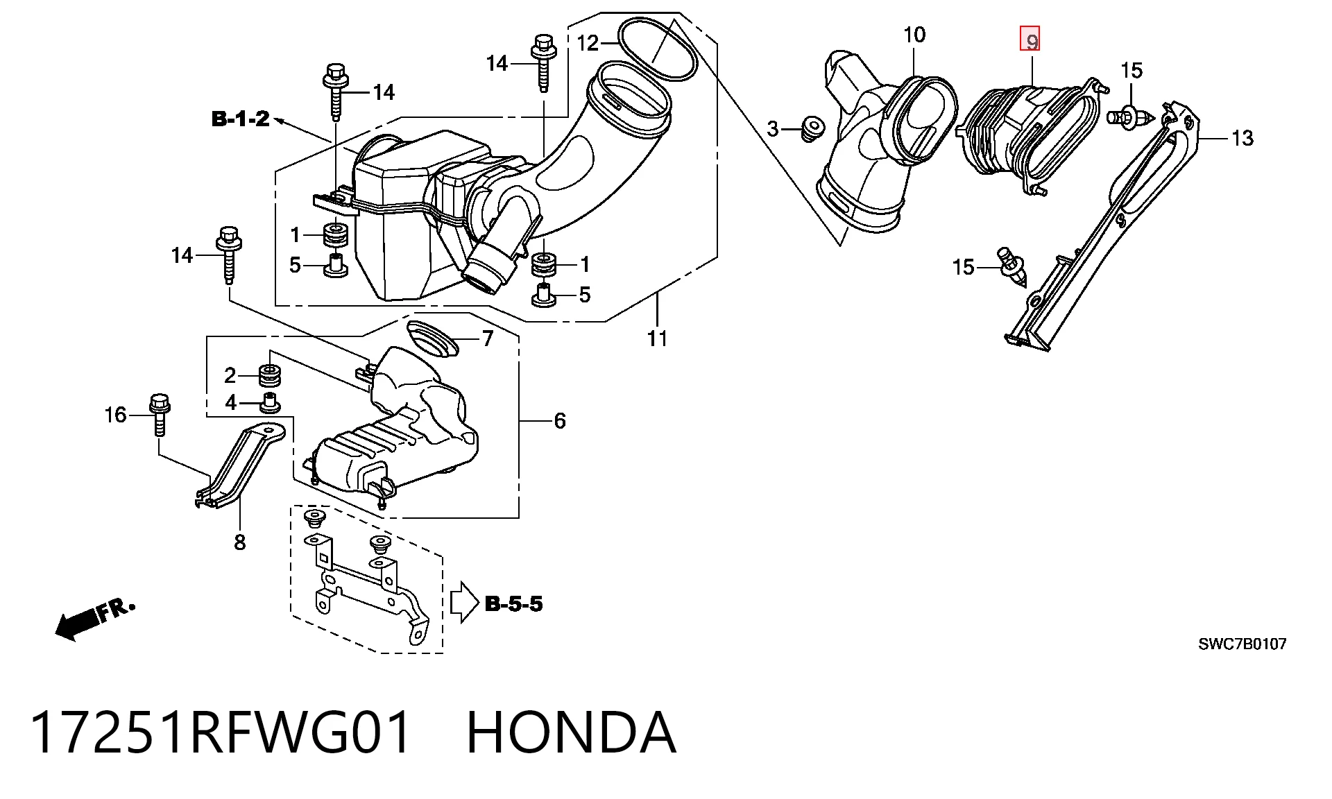 17251RFWG01 Honda