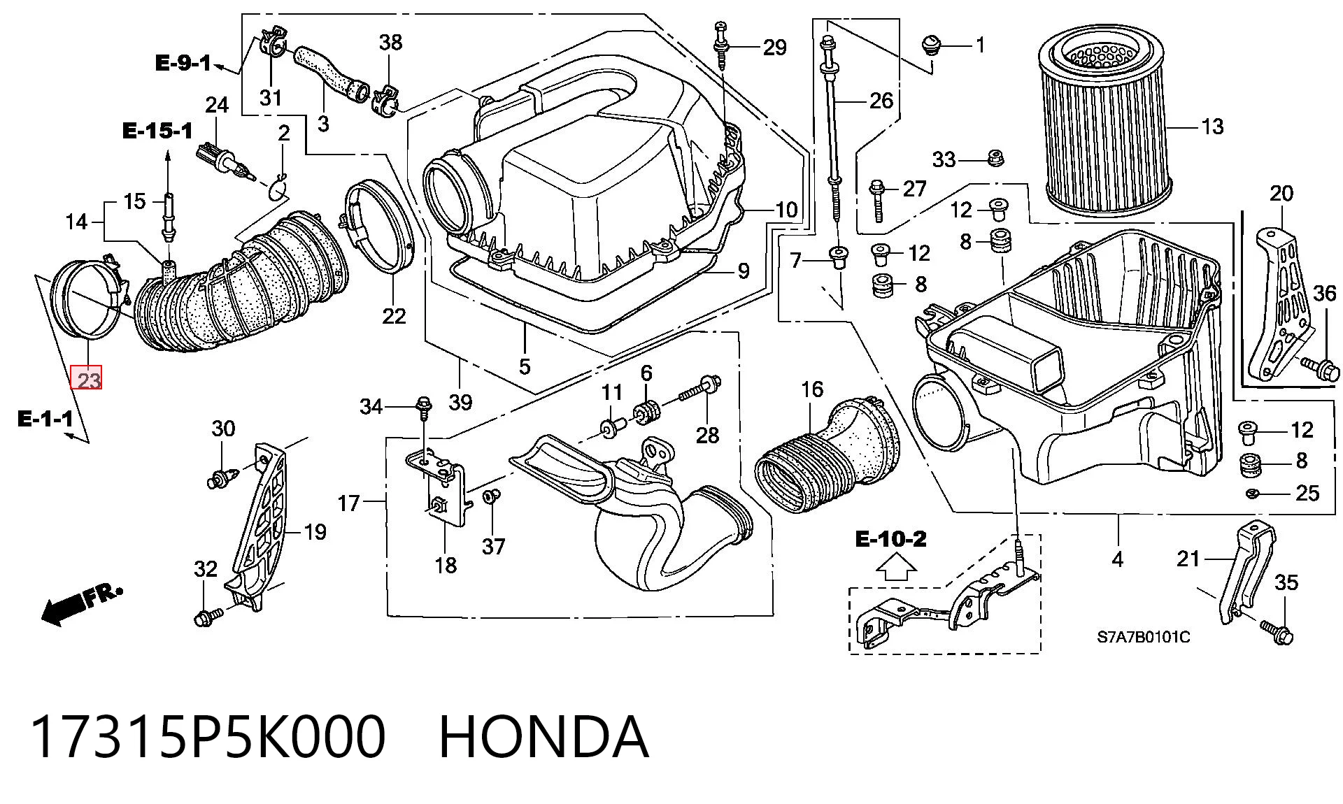 17315P5K000 Honda 