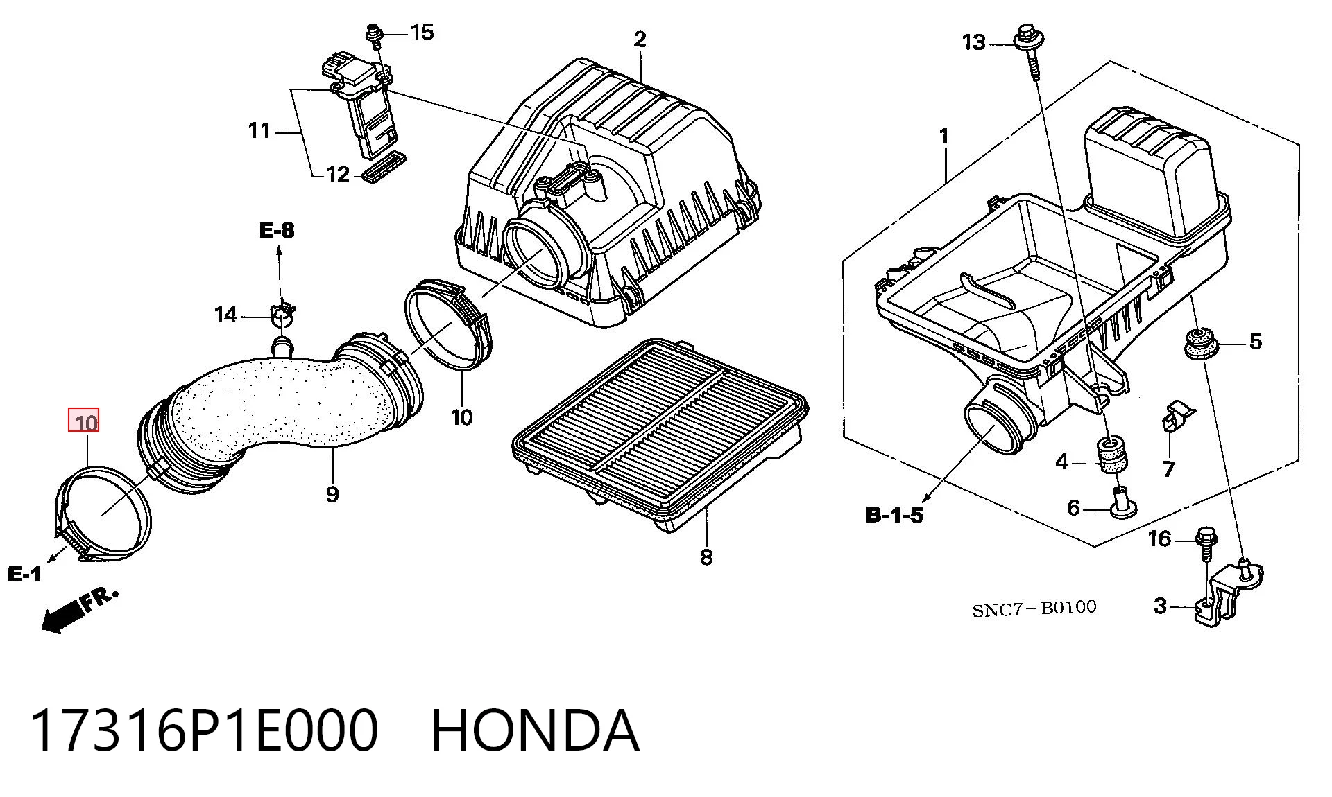 17316P1E000 Honda