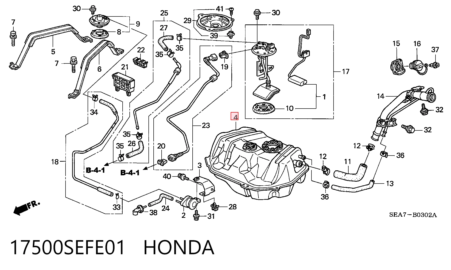 Tanque de combustível para Honda Accord VII CL, CM