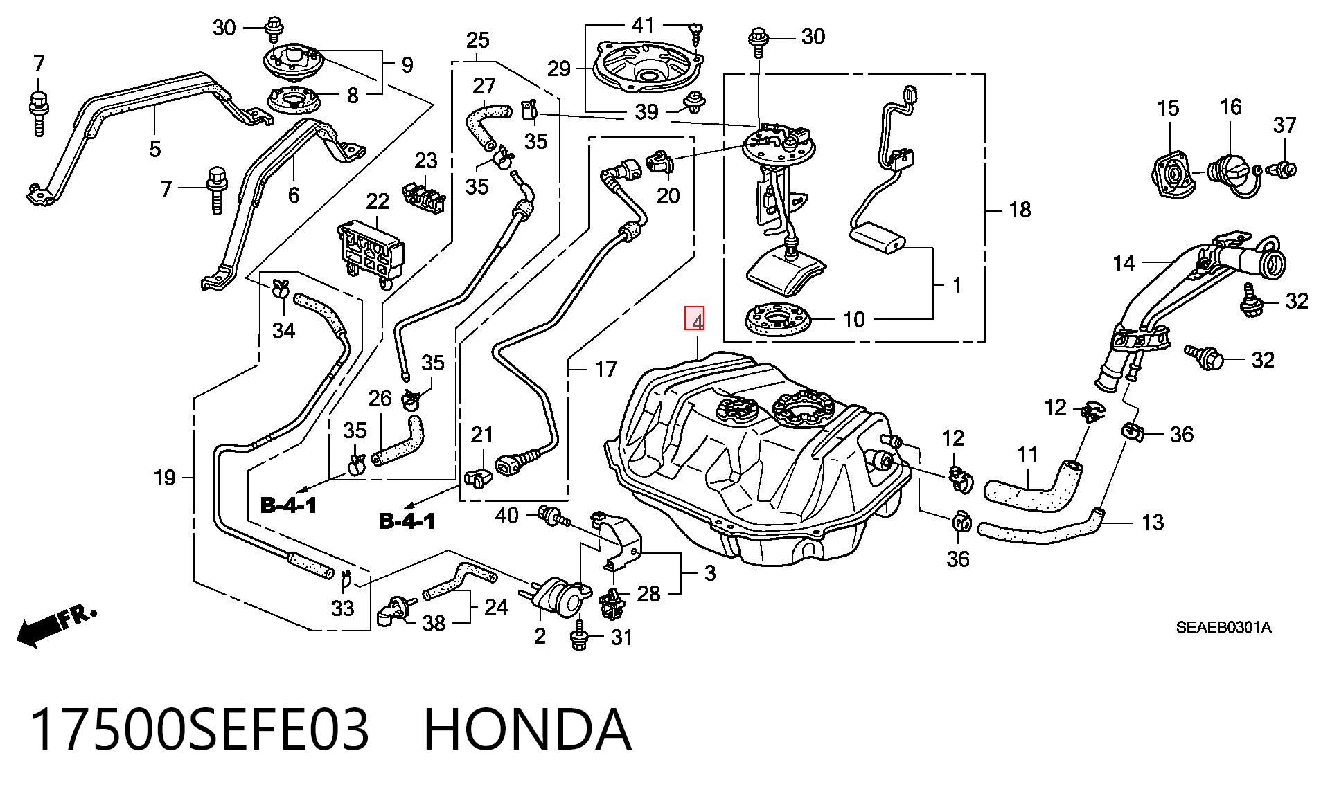 Tanque de combustível para Honda Accord VII CM, CN
