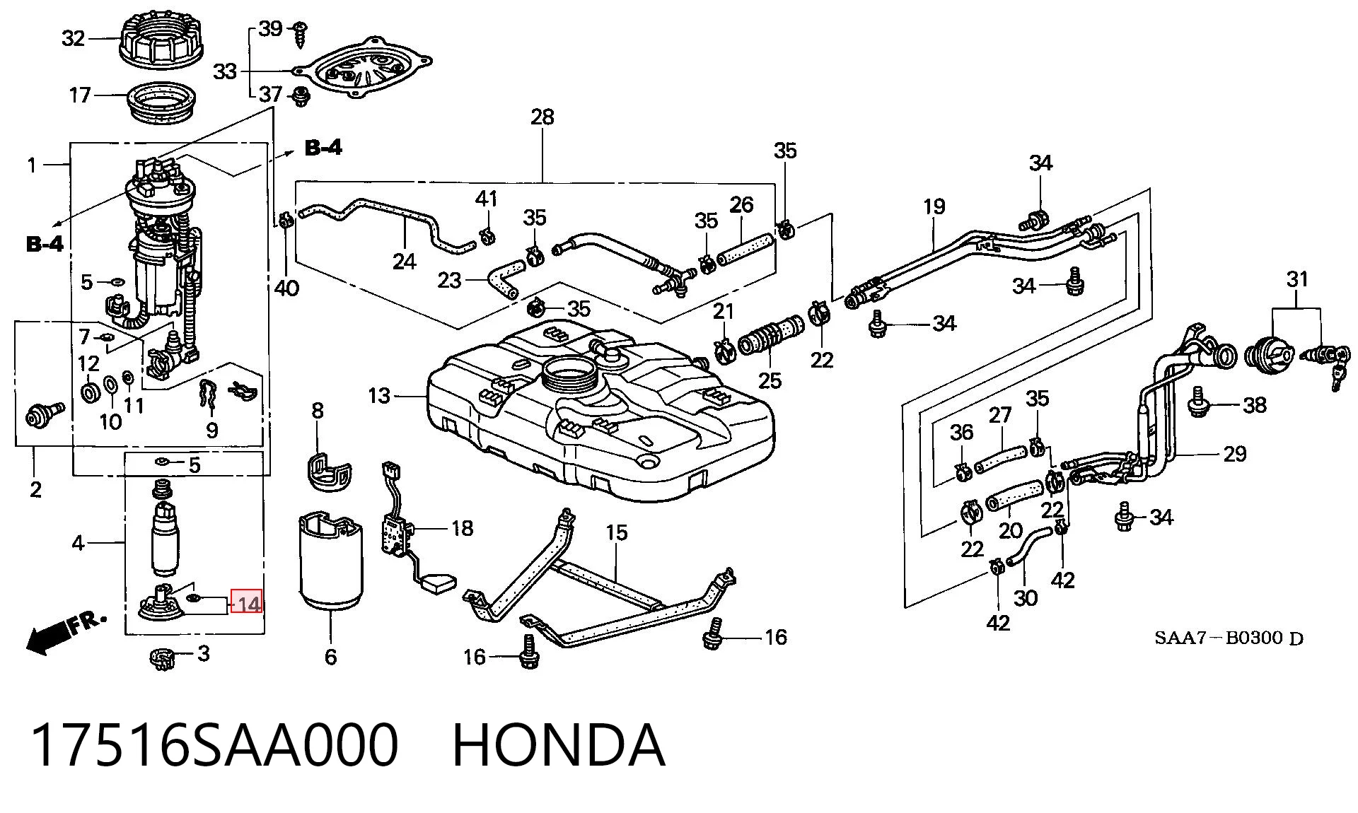 17516SAA000 Honda