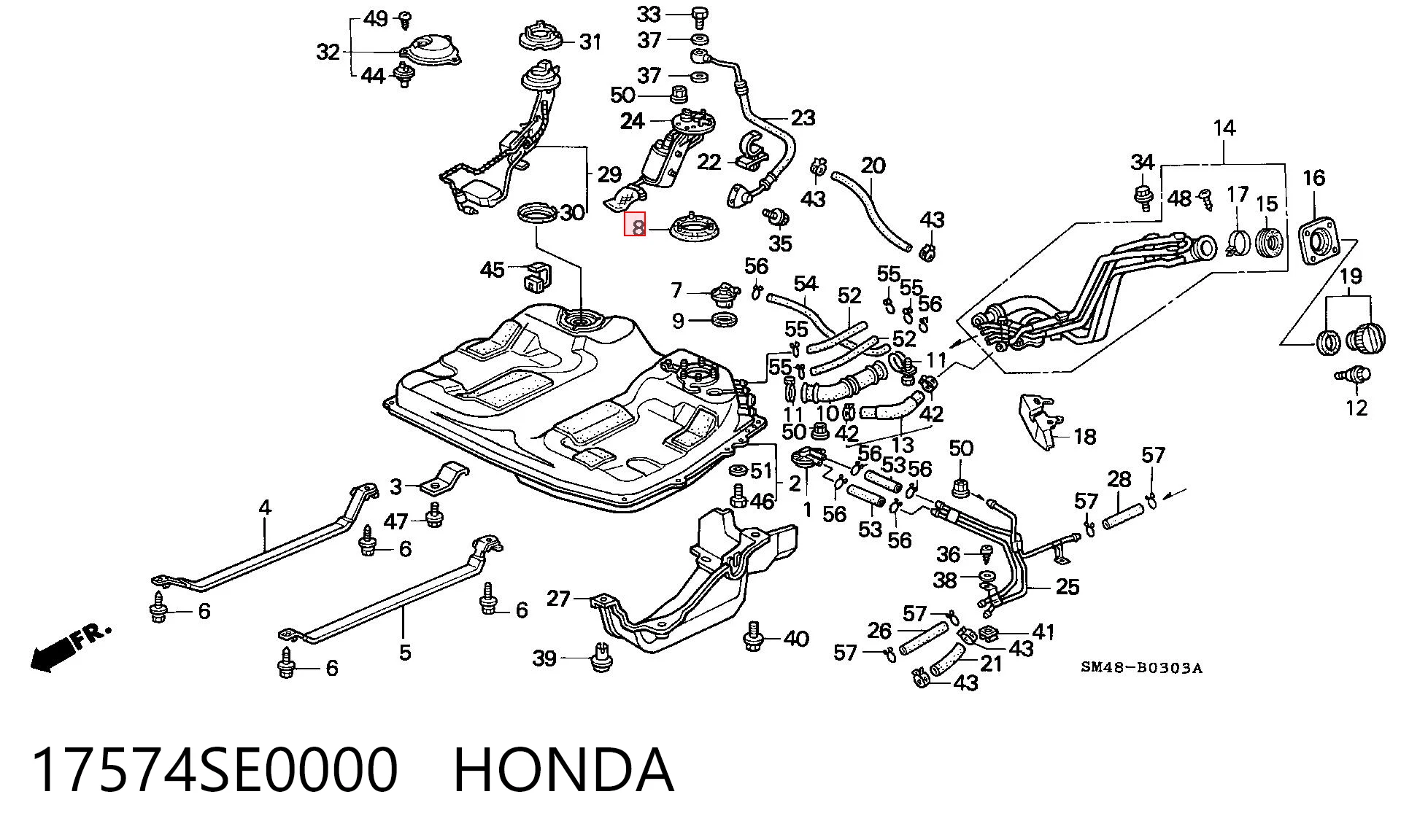 17574SE0000 Honda 