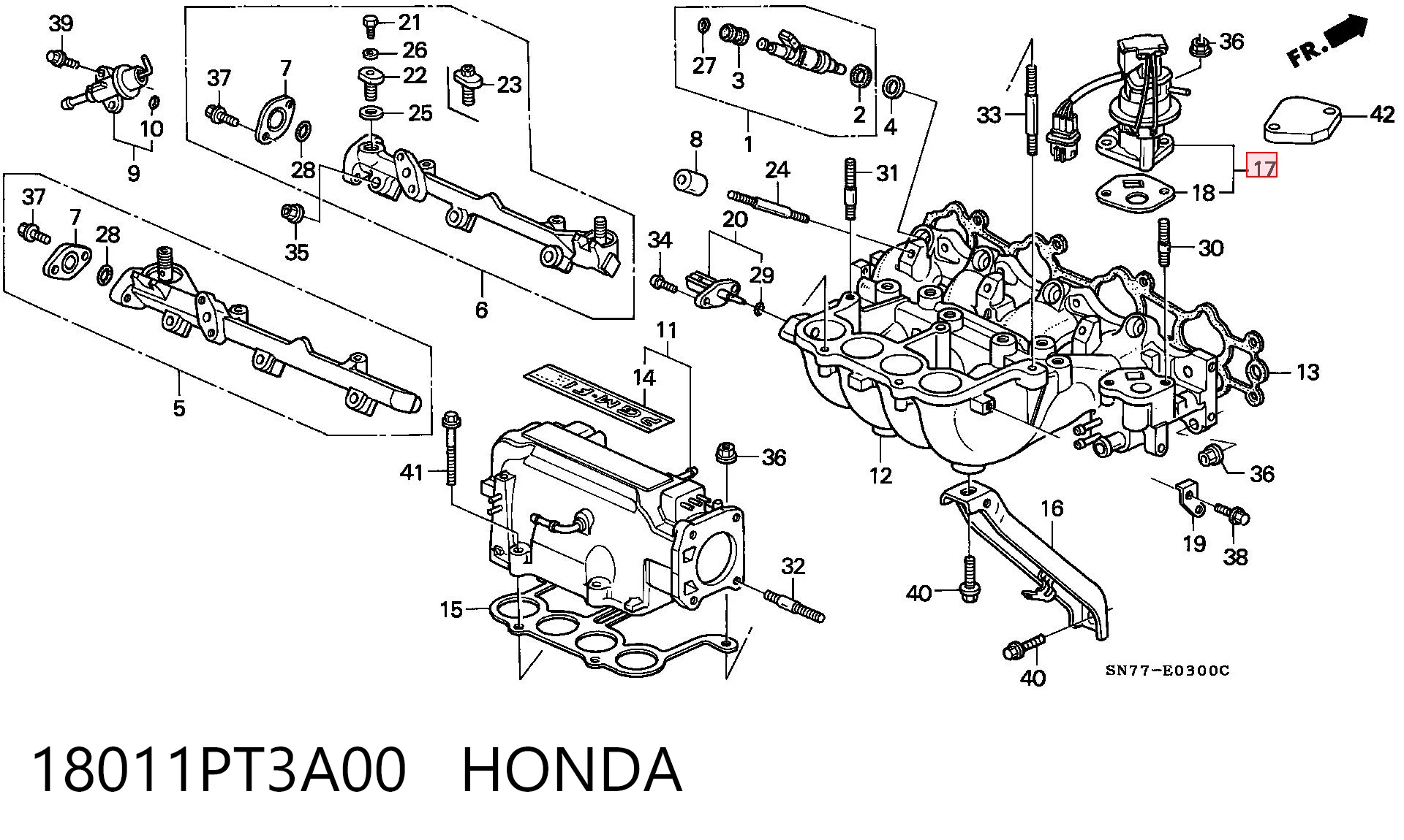 18011PT3A00 Honda