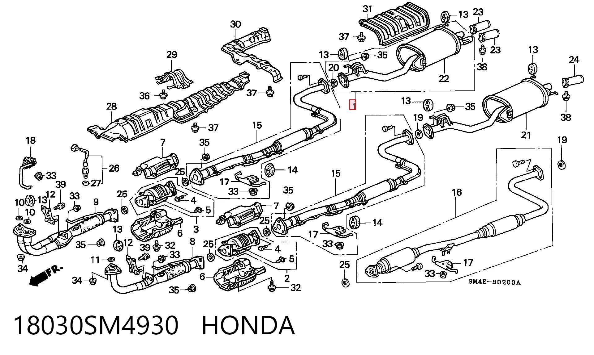 18030SM4930 Honda