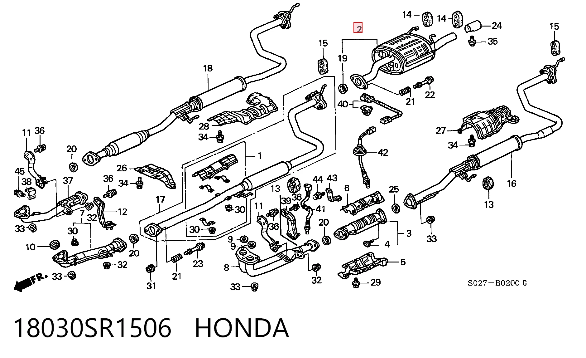 Silenciador, parte traseira para Honda Civic EG, EH
