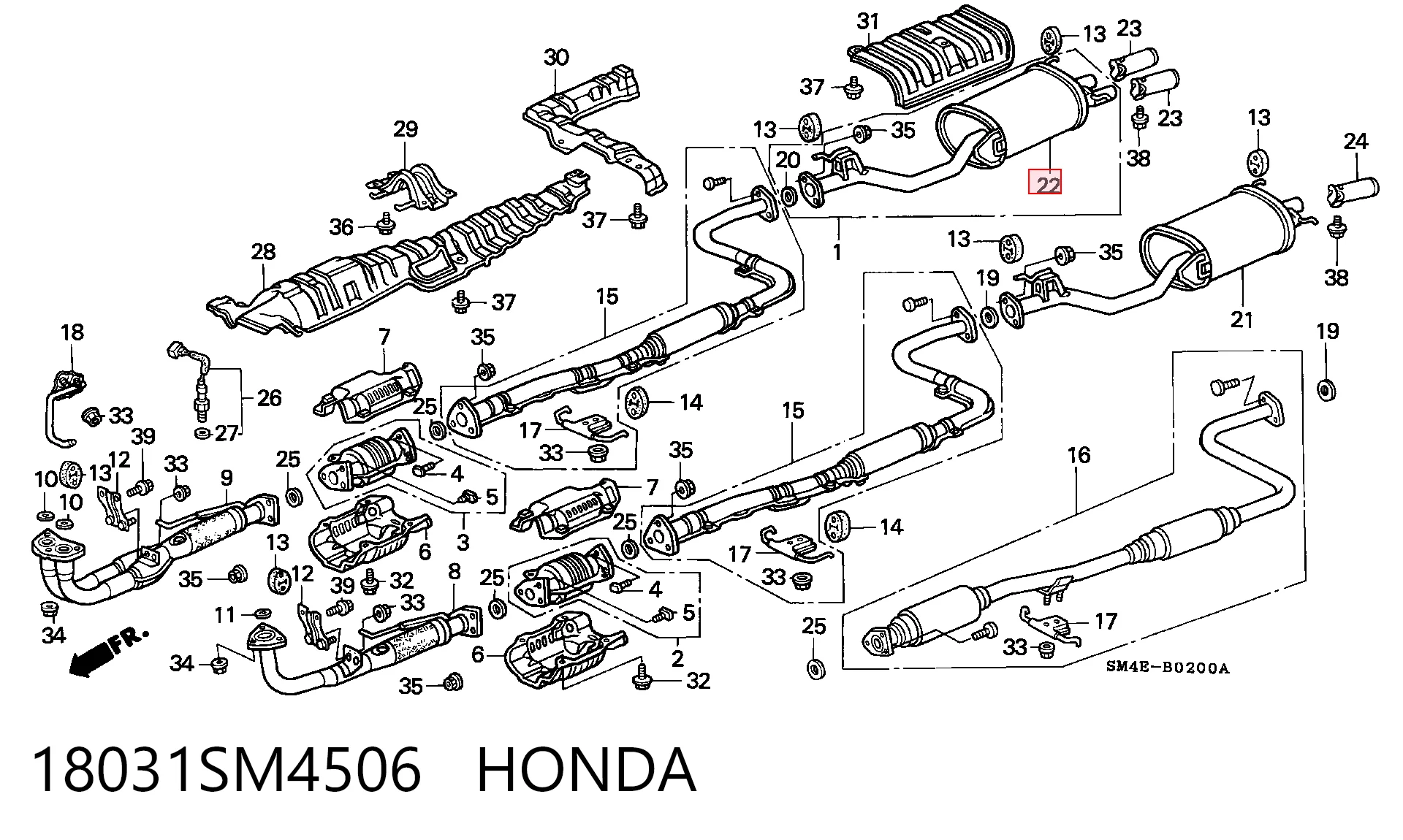 18031SM4506 Honda