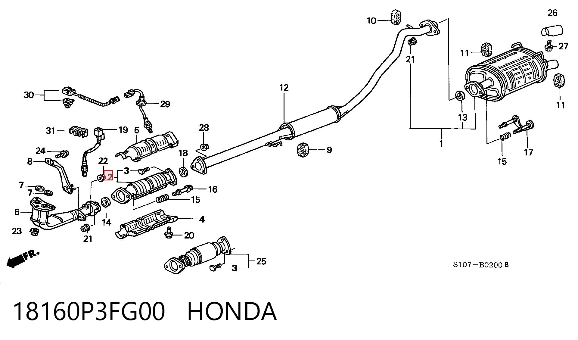 18160P3FG00 Honda