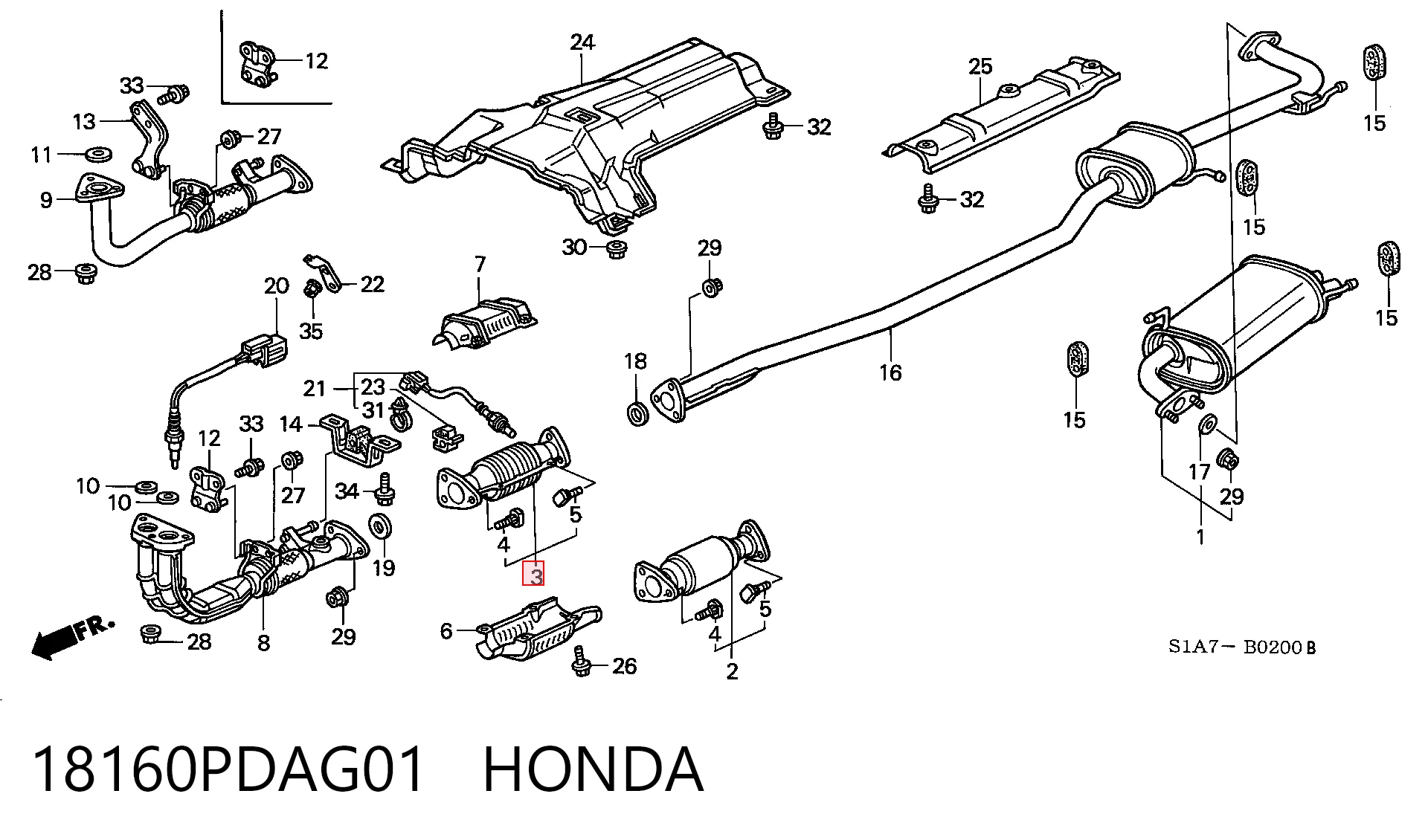 Convertidor - catalisador Honda Accord VI CH ao melhor preço