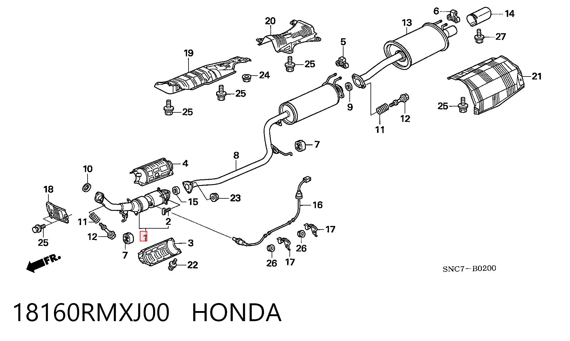 Convertidor - catalisador para Honda Civic FD, FA