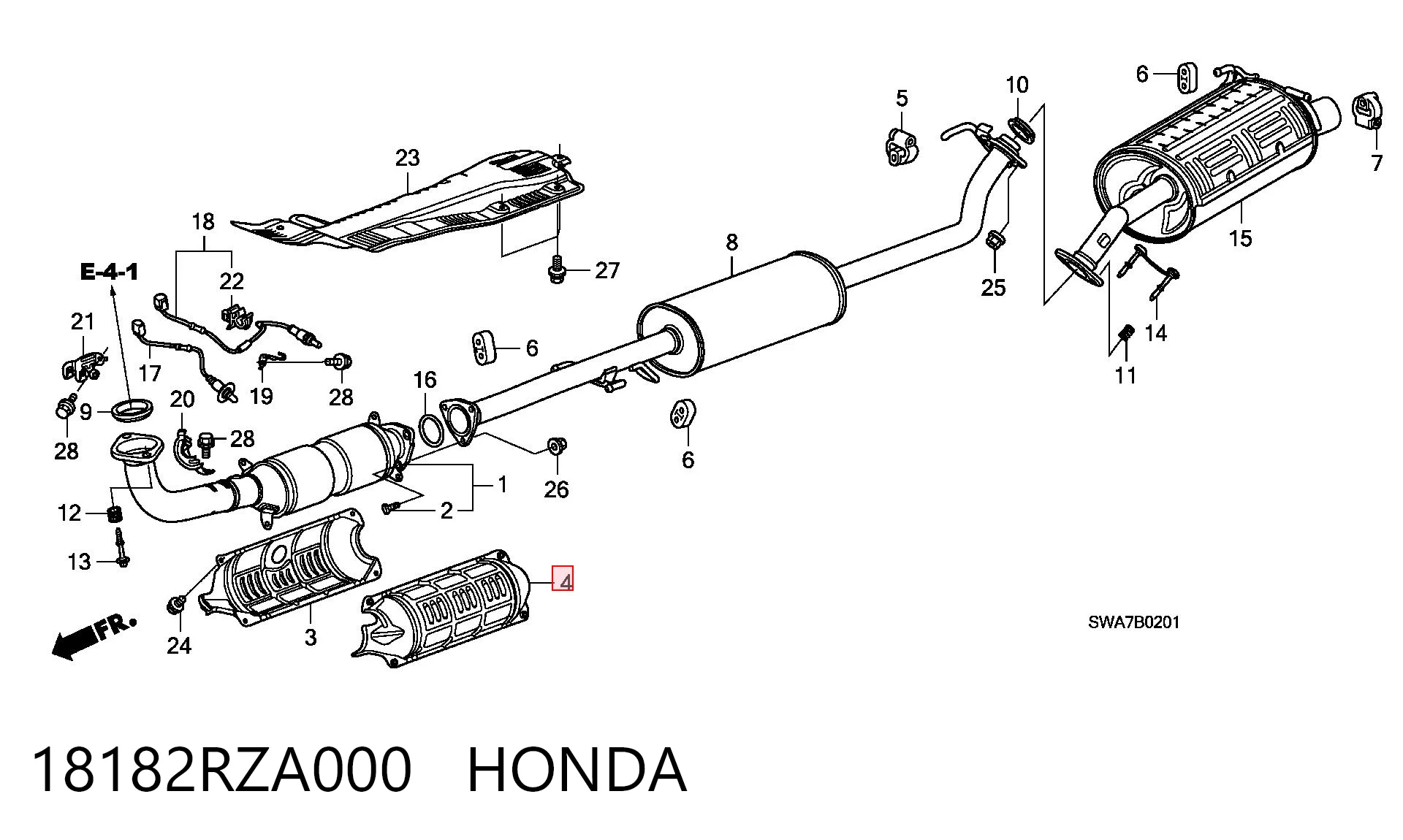18182RZA000 Honda