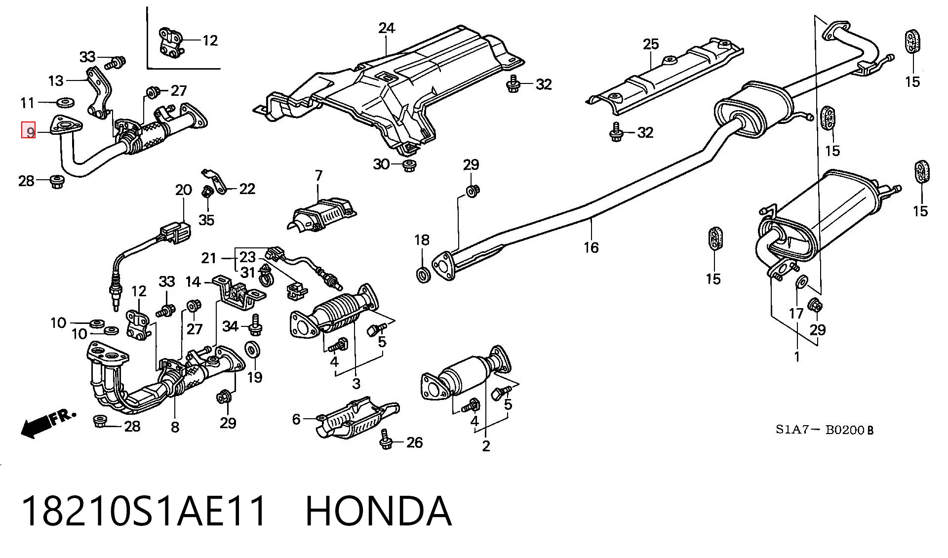 18210S1AE11 Honda