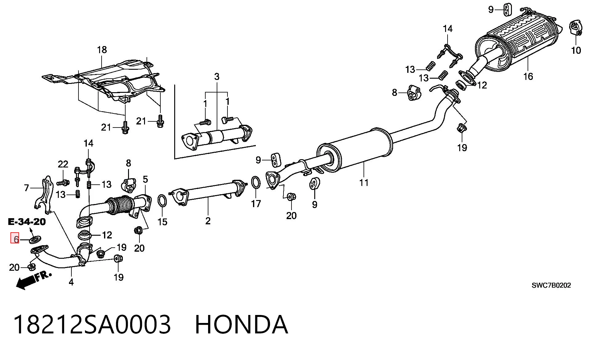 18212SA0003 Honda