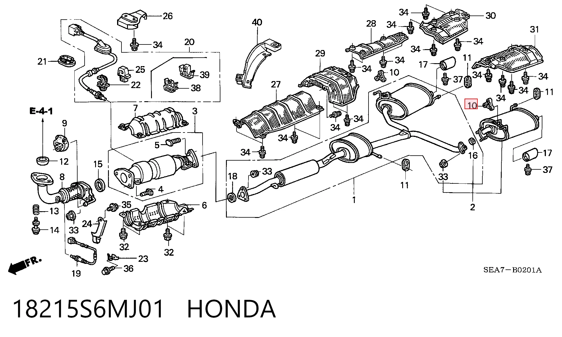 Compre Coxim de fixação do silenciador Honda Accord 7