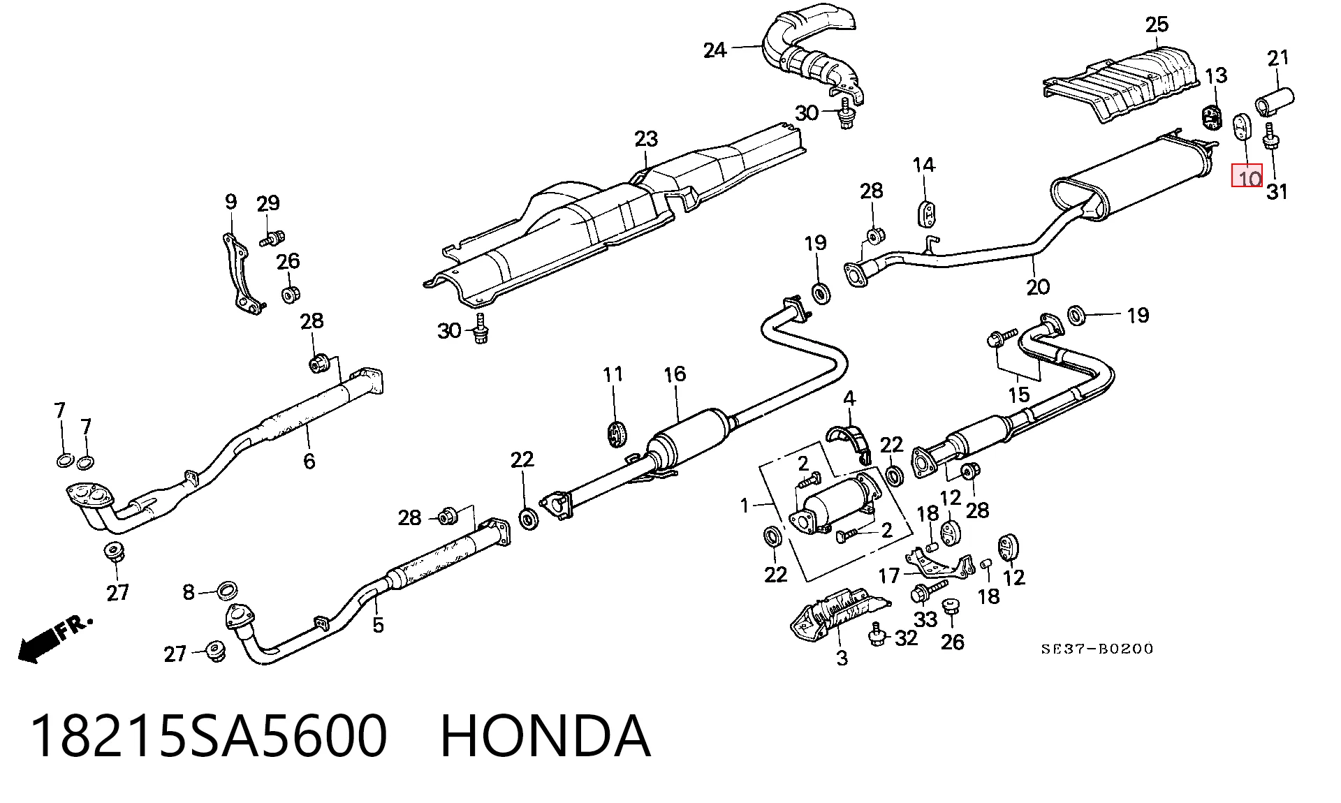 Compre Coxim de fixação do silenciador Honda Accord 6
