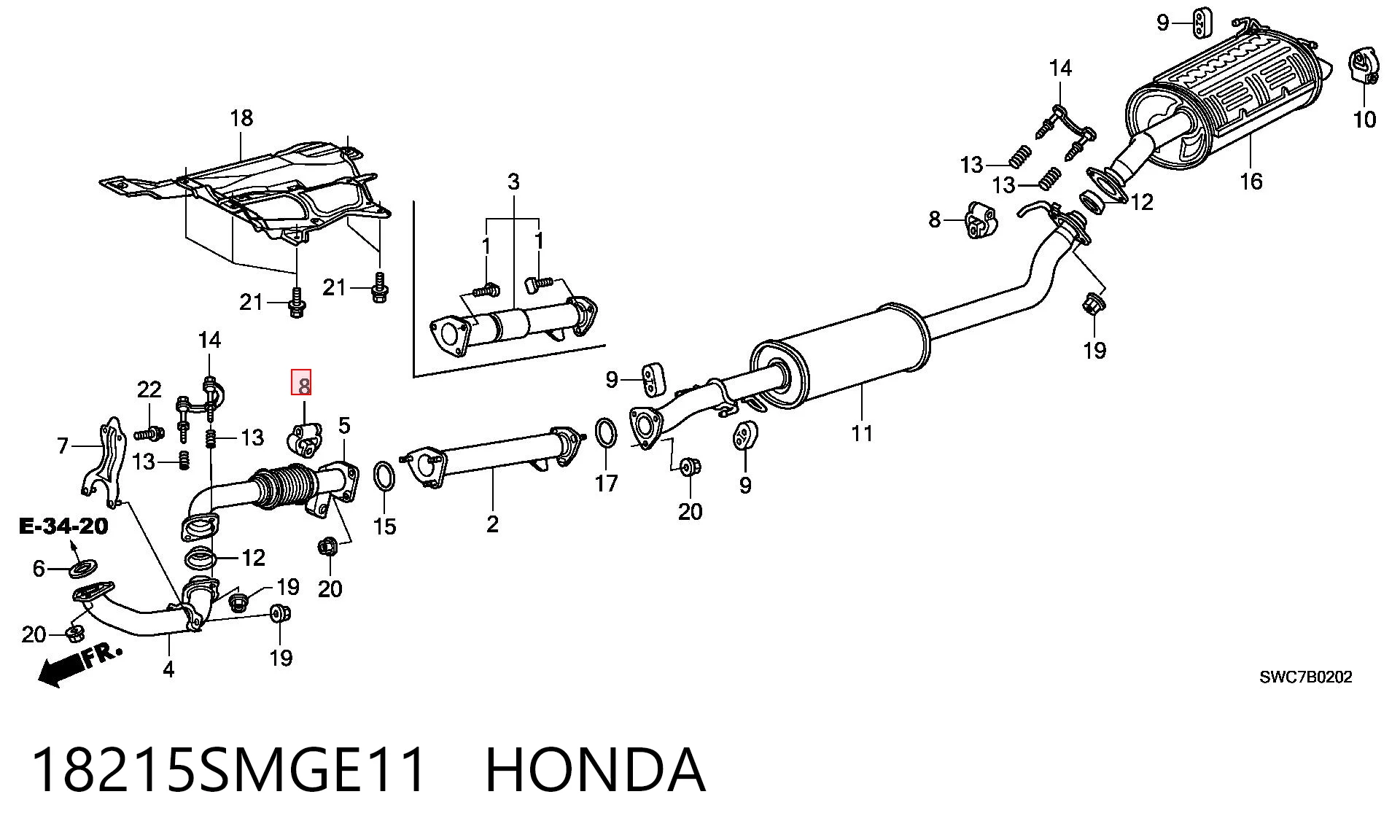Compre Coxim de fixação do silenciador Honda CR-V 3