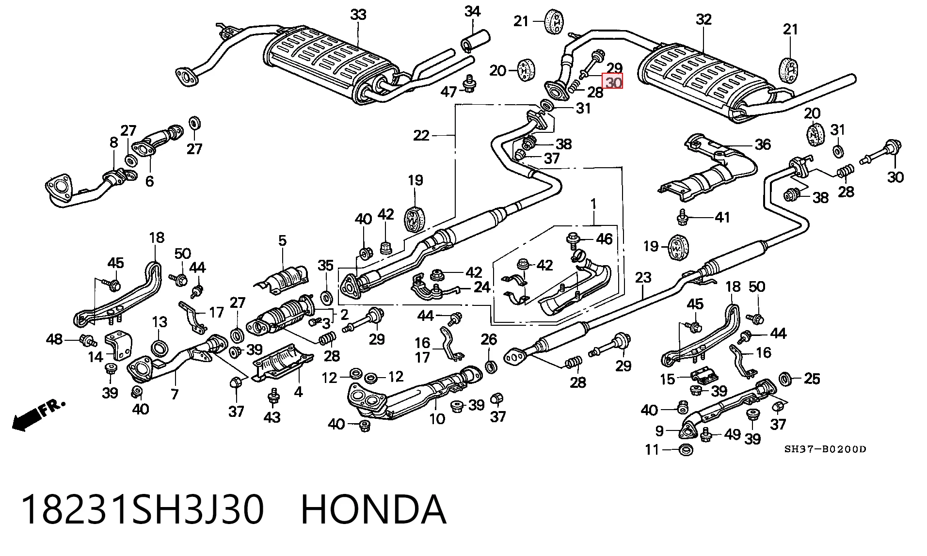 18231SH3J30 Honda
