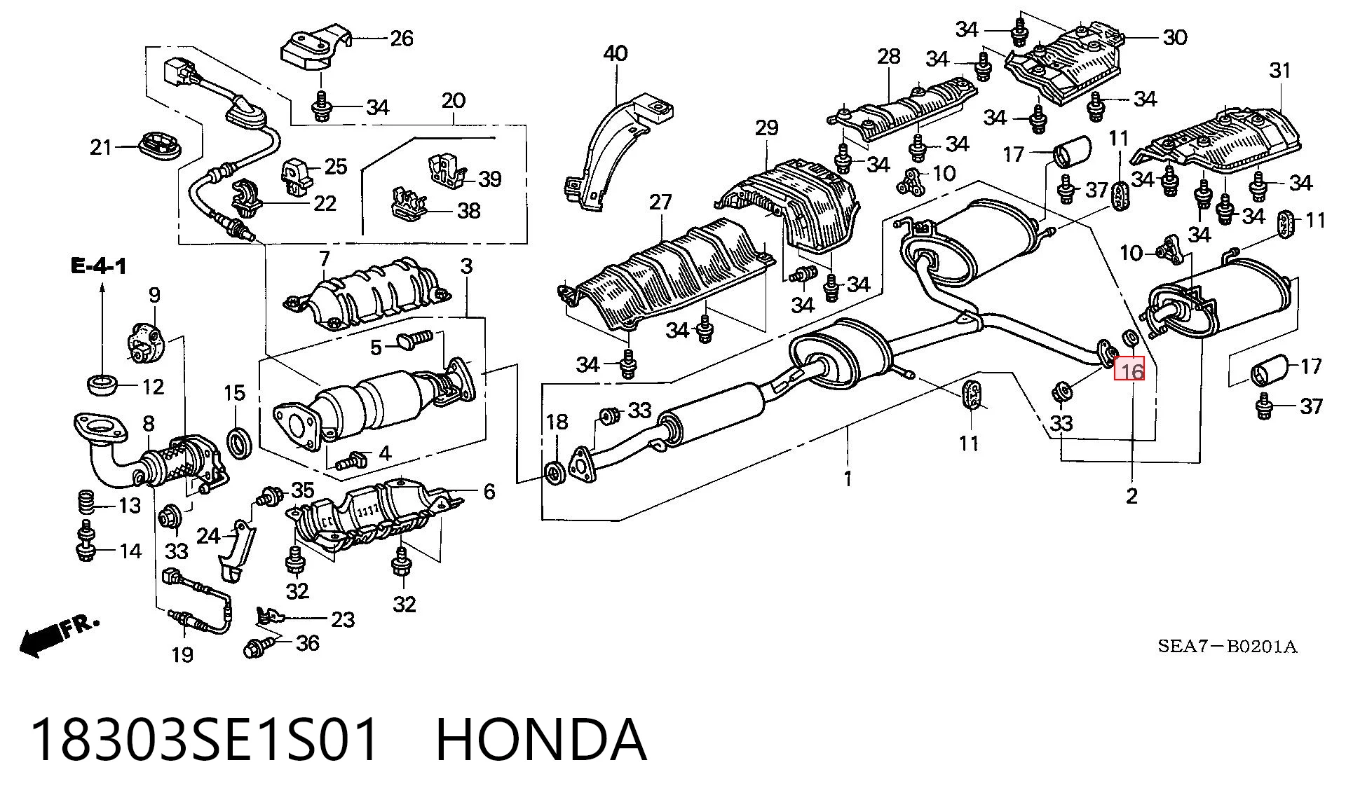 18303SE1S01 Honda