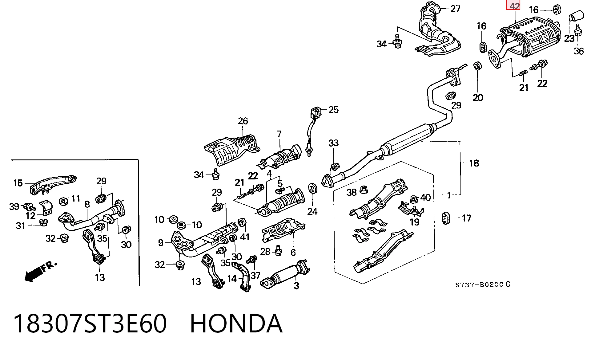 18307ST3E60 Honda