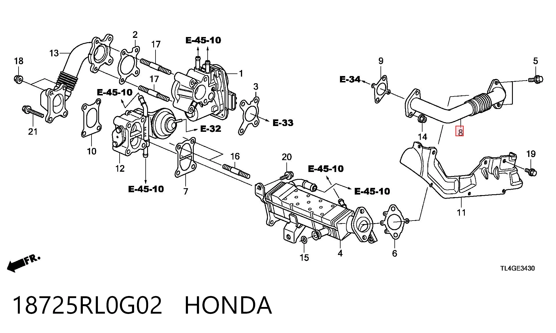 18725RL0G02 Honda