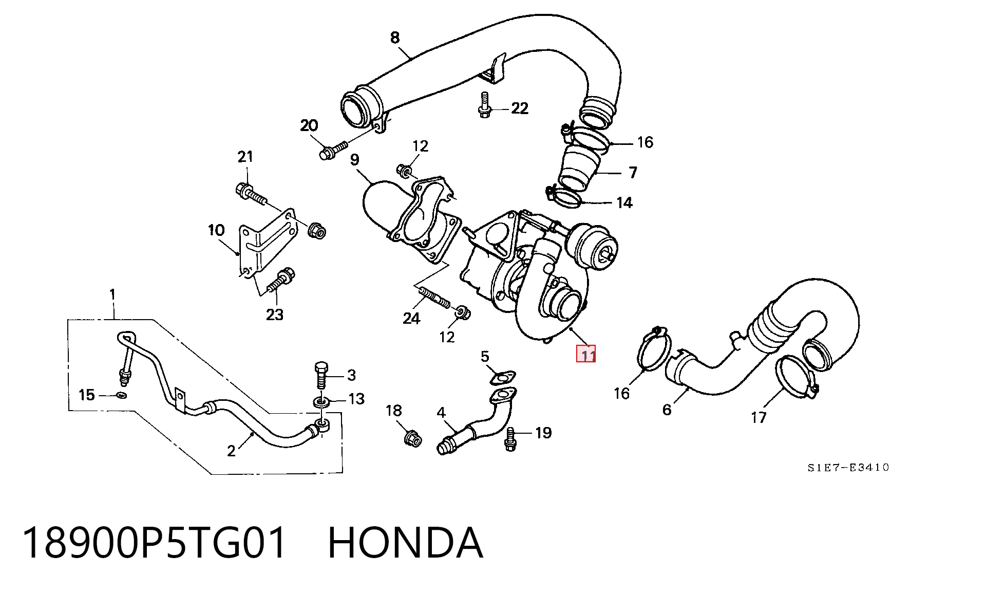 Turbina para Honda Civic VI MB