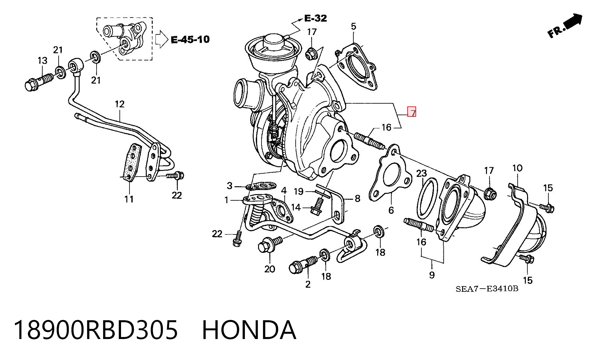 Turbina para Honda Accord VII CM, CN