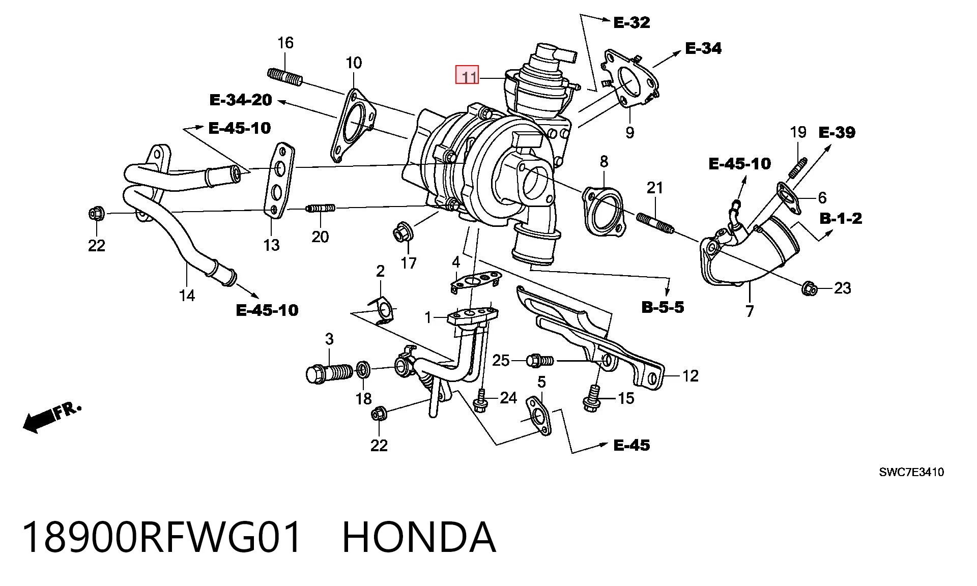 Turbina para Honda CR-V IV RM