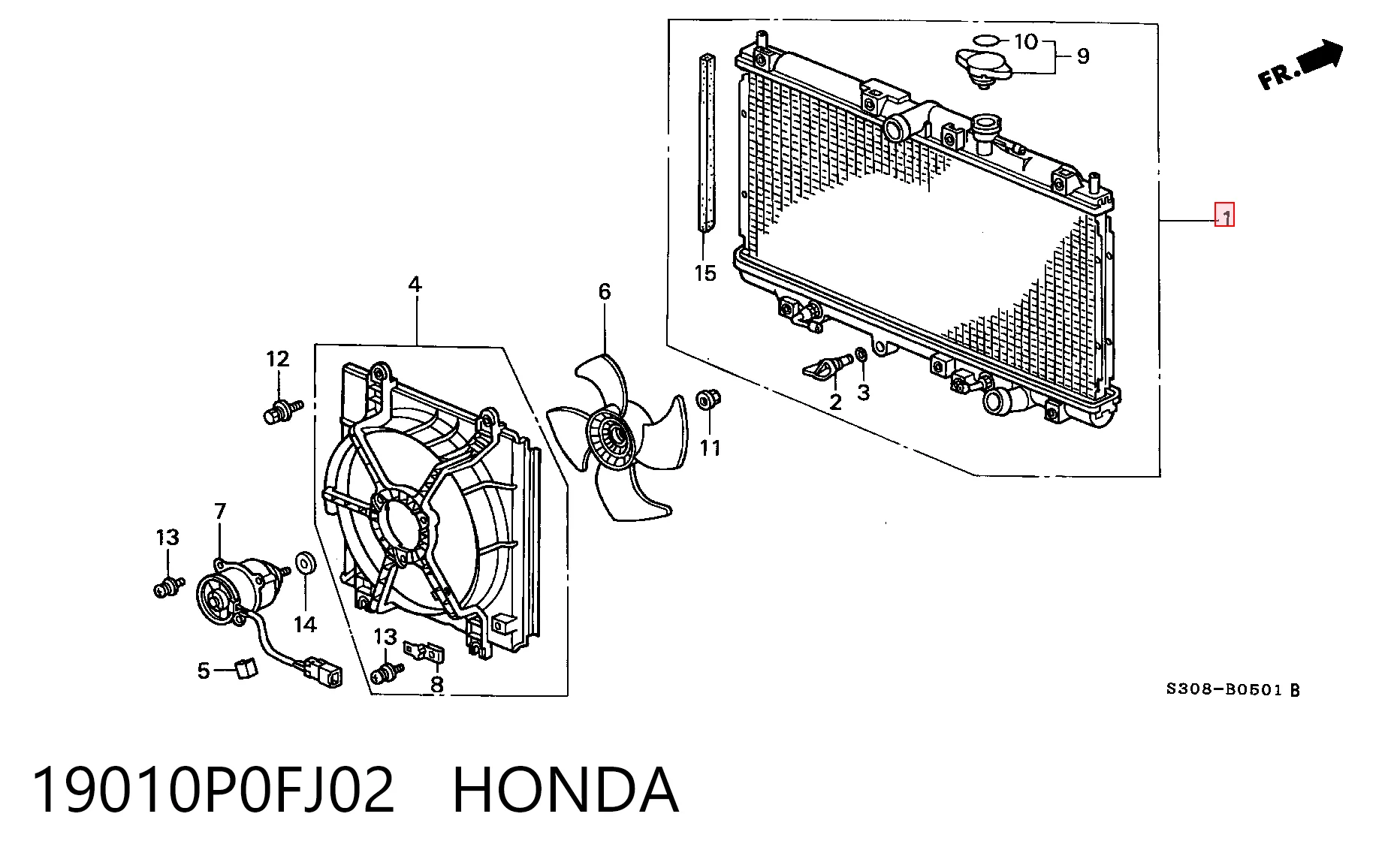 Radiador de esfriamento de motor Honda Accord V CD7 ao melhor preço