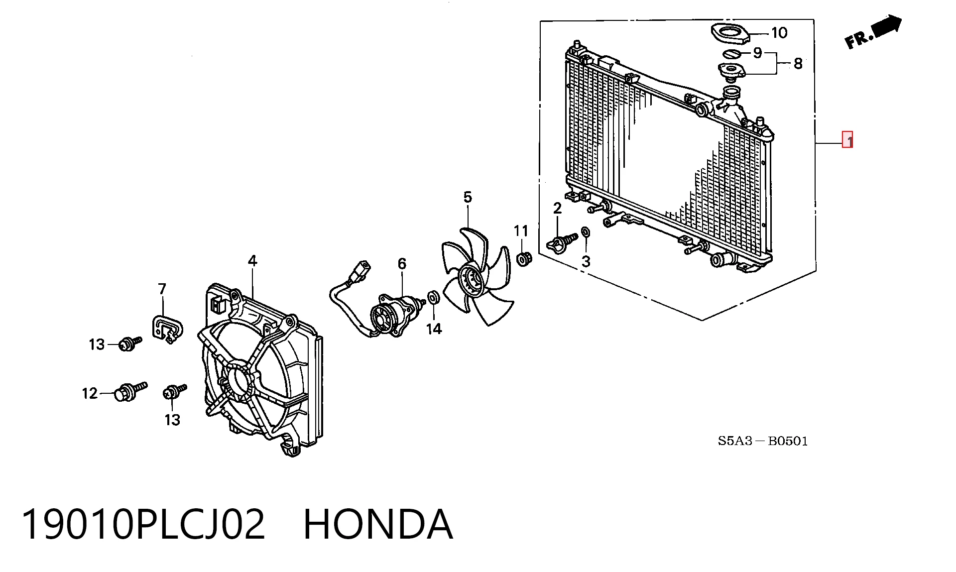 Radiador de esfriamento de motor para Honda Civic EU, EP, EV
