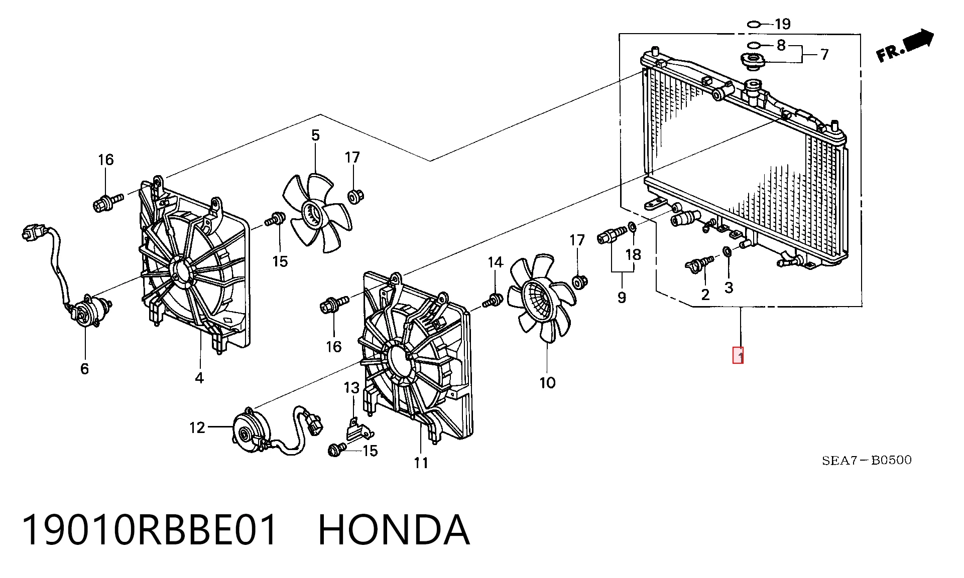 19010RBBE01 Honda